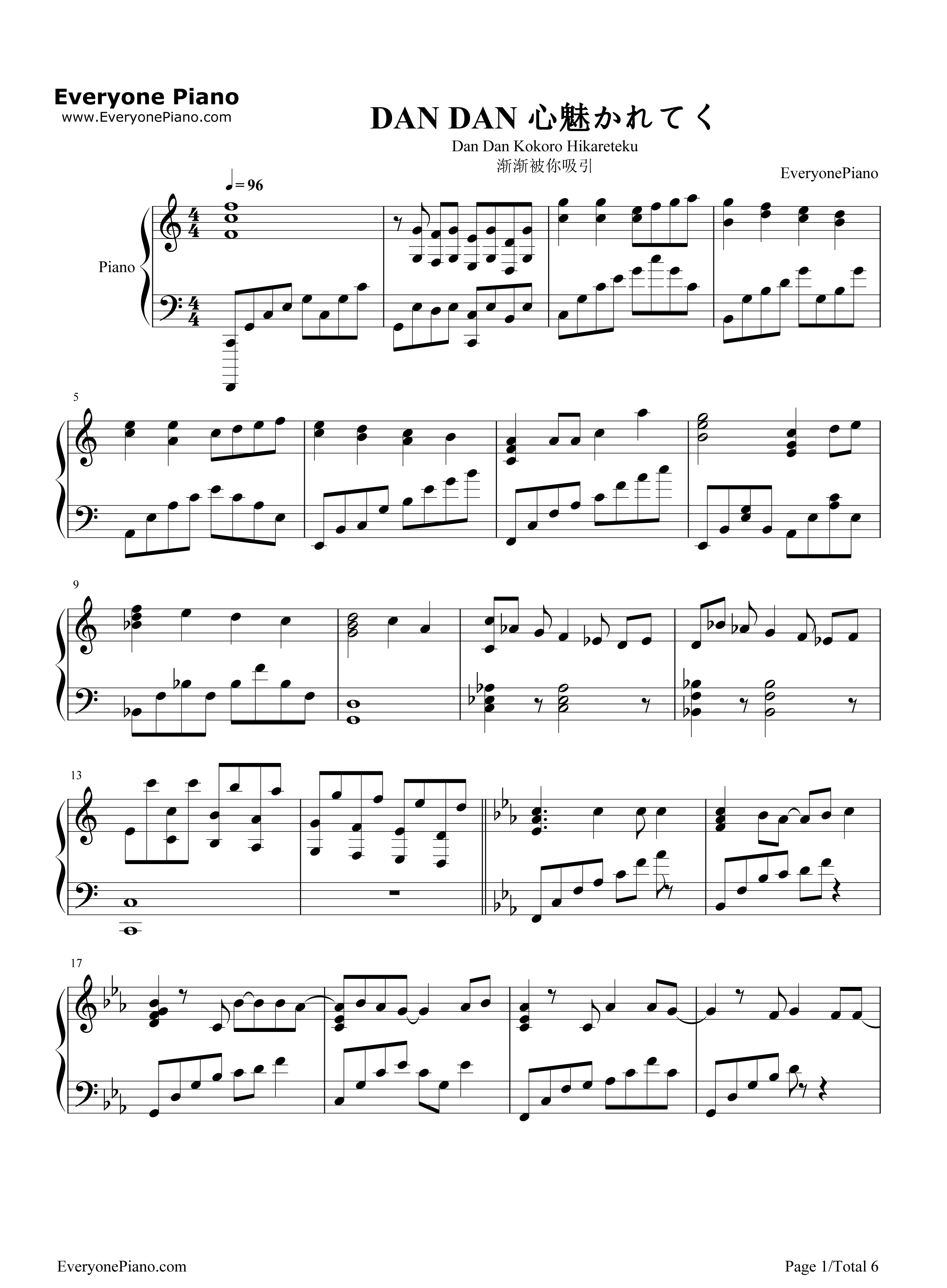 渐渐被你吸引钢琴谱_FIELD_OF_VIEW