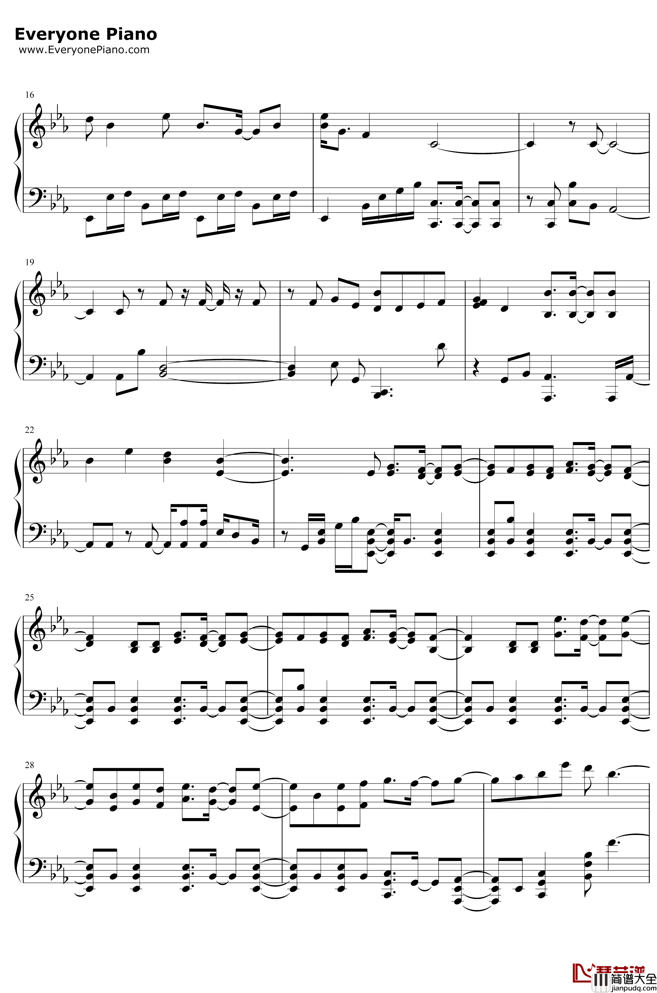 Over_the_Horizon钢琴谱_三星_三星GalaxyS4主题曲