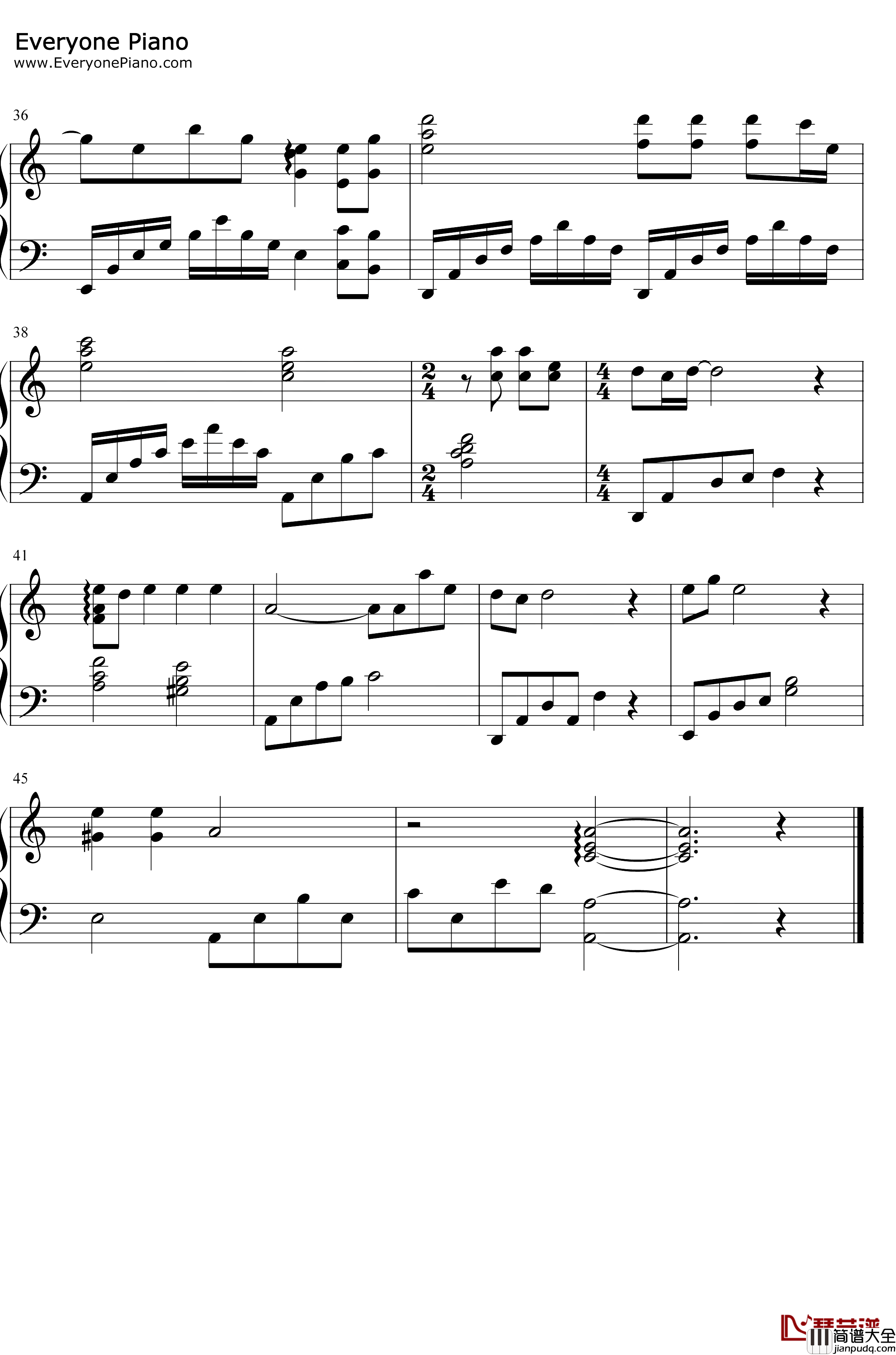 莫望钢琴谱_刘美麟_将夜莫山山人物主题曲
