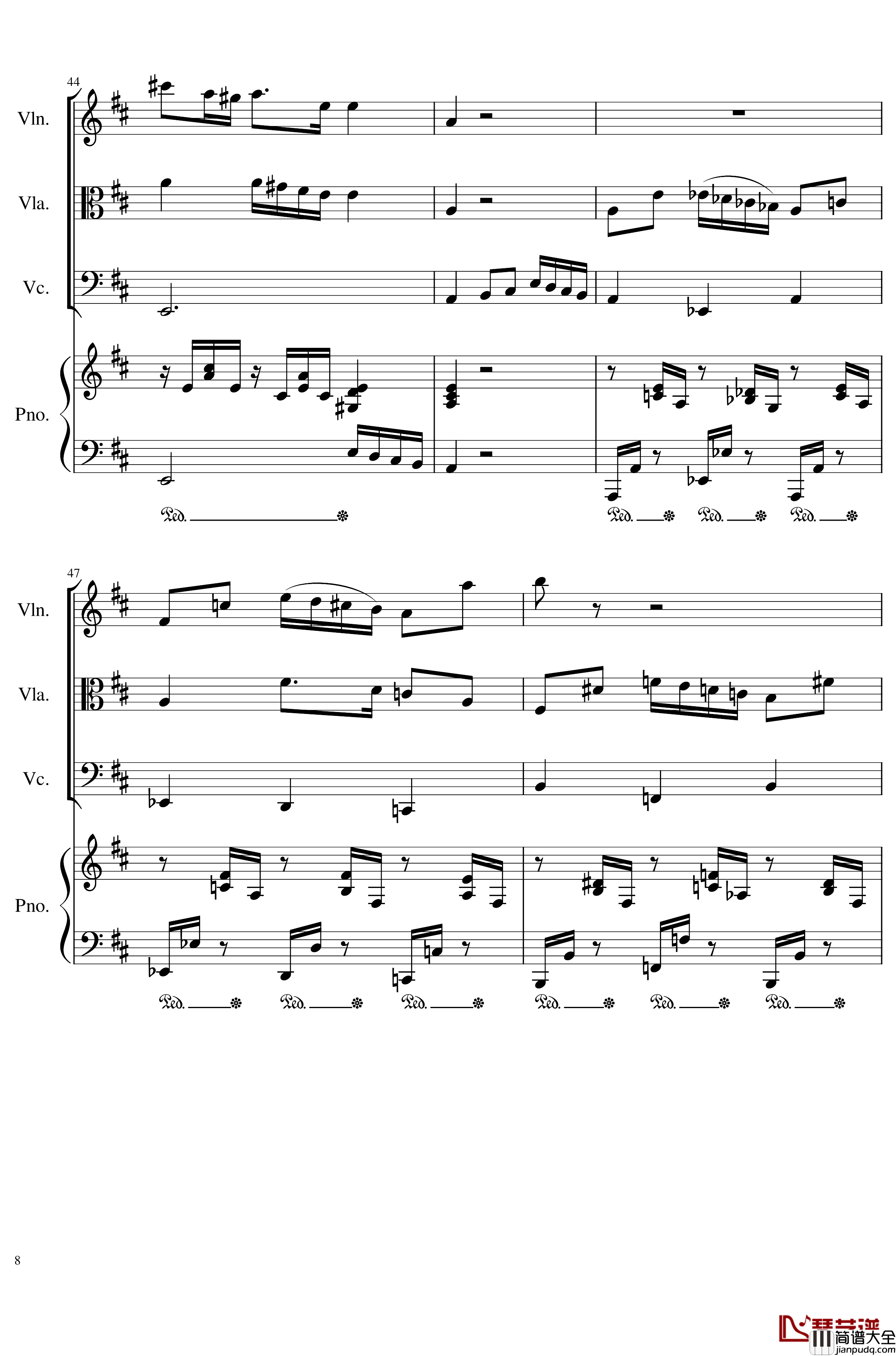 Autumn_Song_Op.111b钢琴谱_一个球
