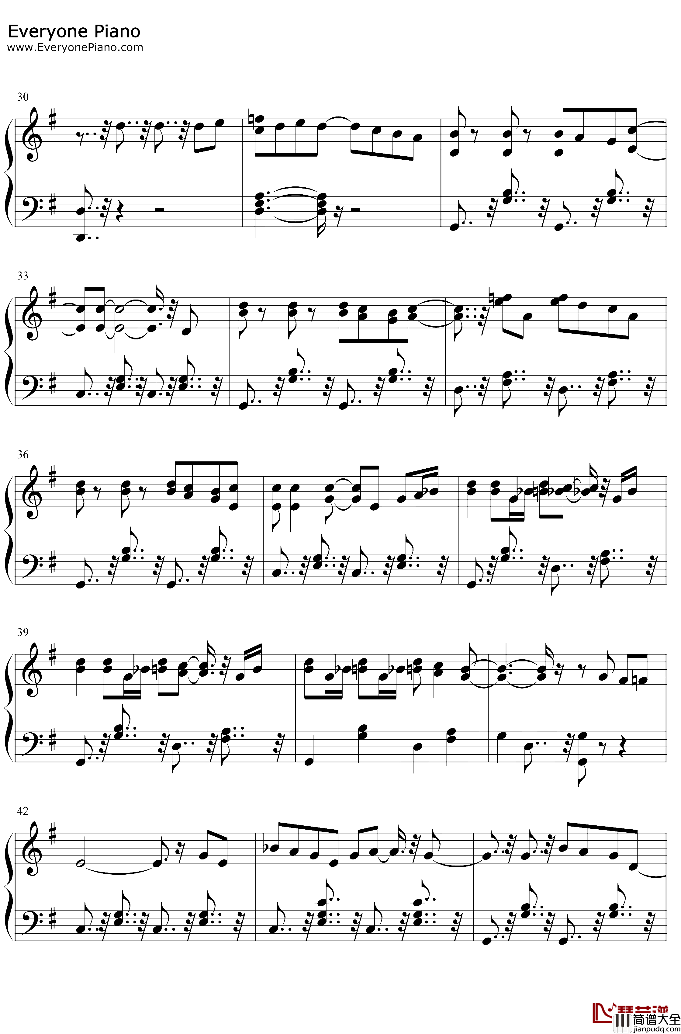 猫之步态舞钢琴谱_戴维·赫勒韦尔_经典爵士钢琴曲