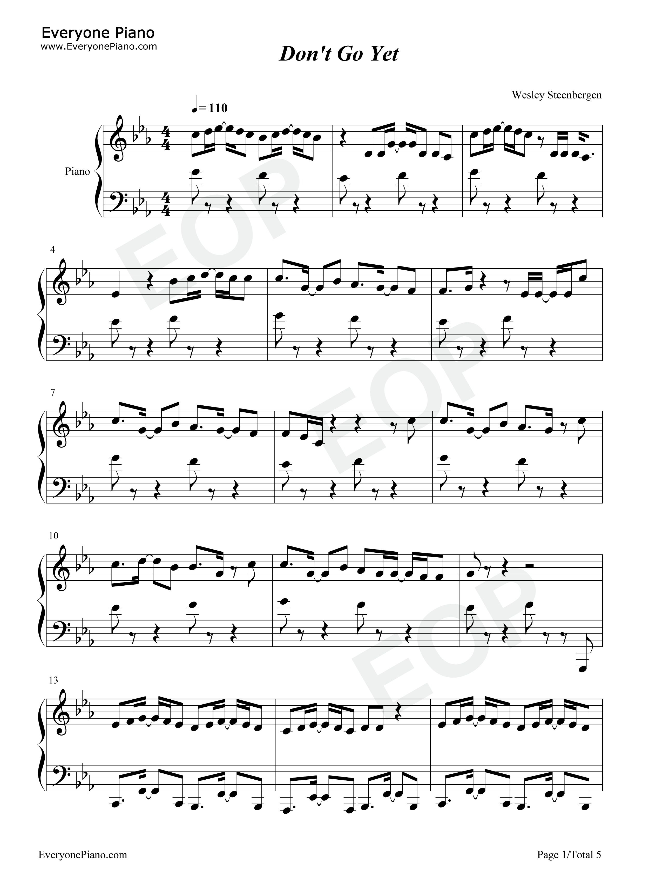 Dont_Go_Yet钢琴谱_Camila_Cabello
