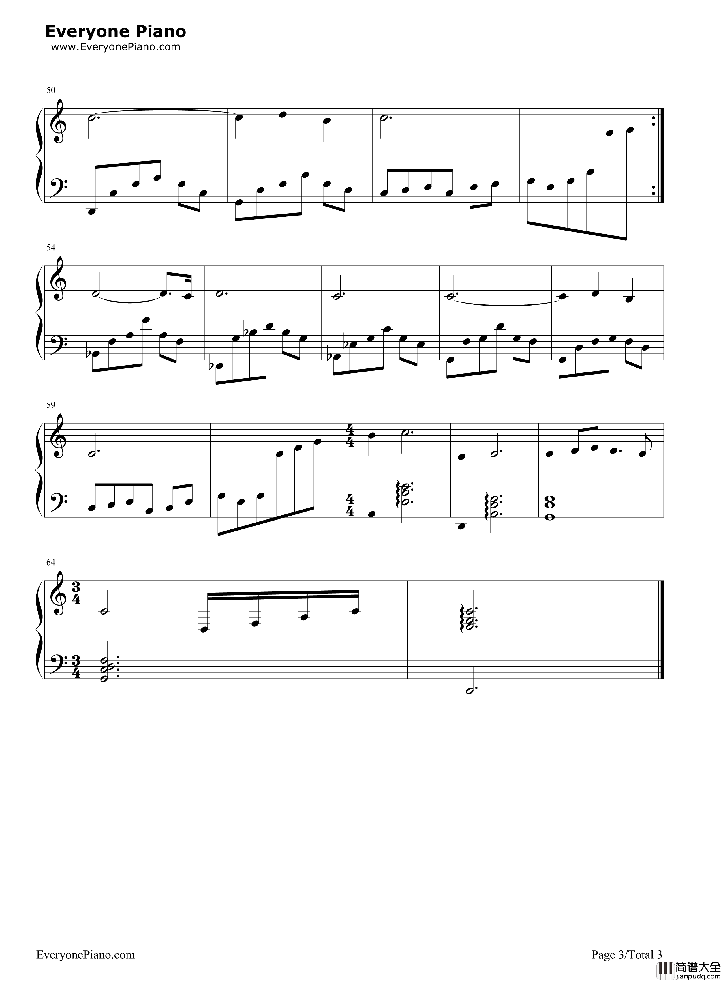 Cavatina钢琴谱_Stanley_Myers