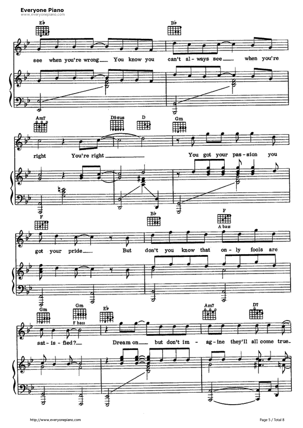 Vienna钢琴谱_Billy_Joel__　比利·乔尔