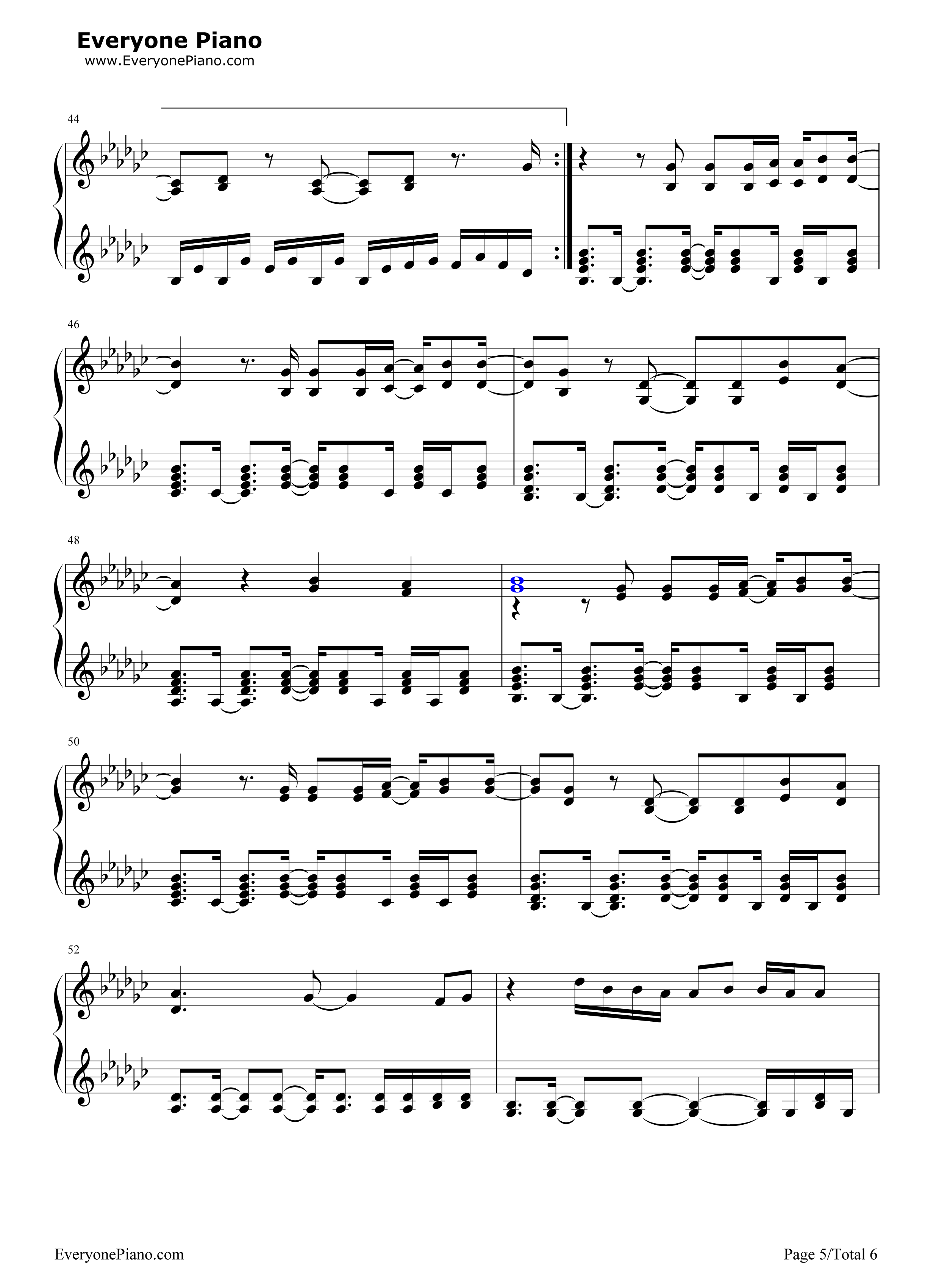 Everything_Has_Changed钢琴谱_Taylor_Swift