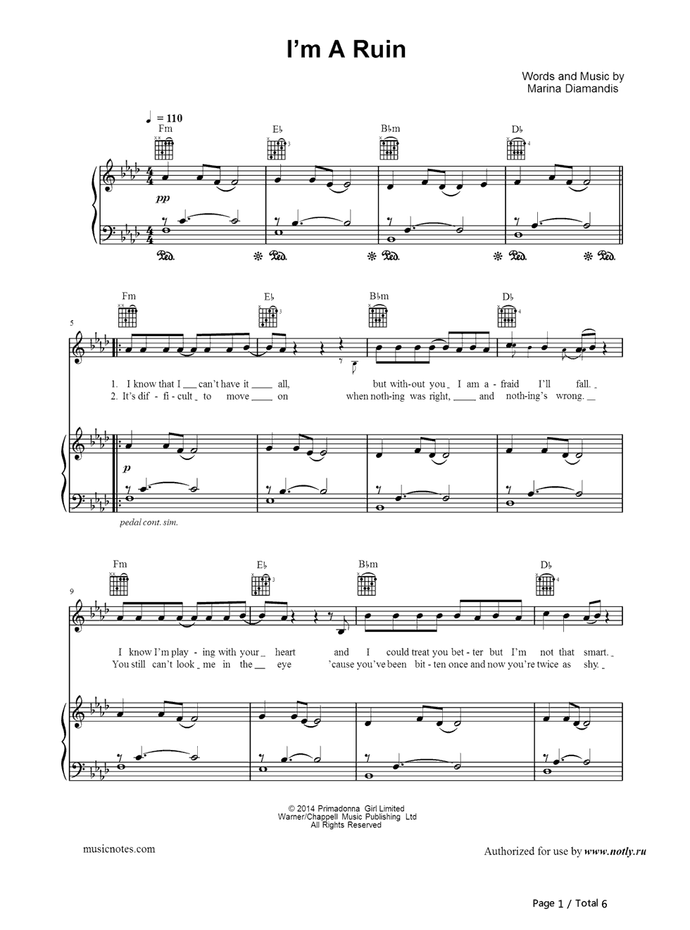 I'm_a_Ruin钢琴谱_Marina_and_the_Diamonds
