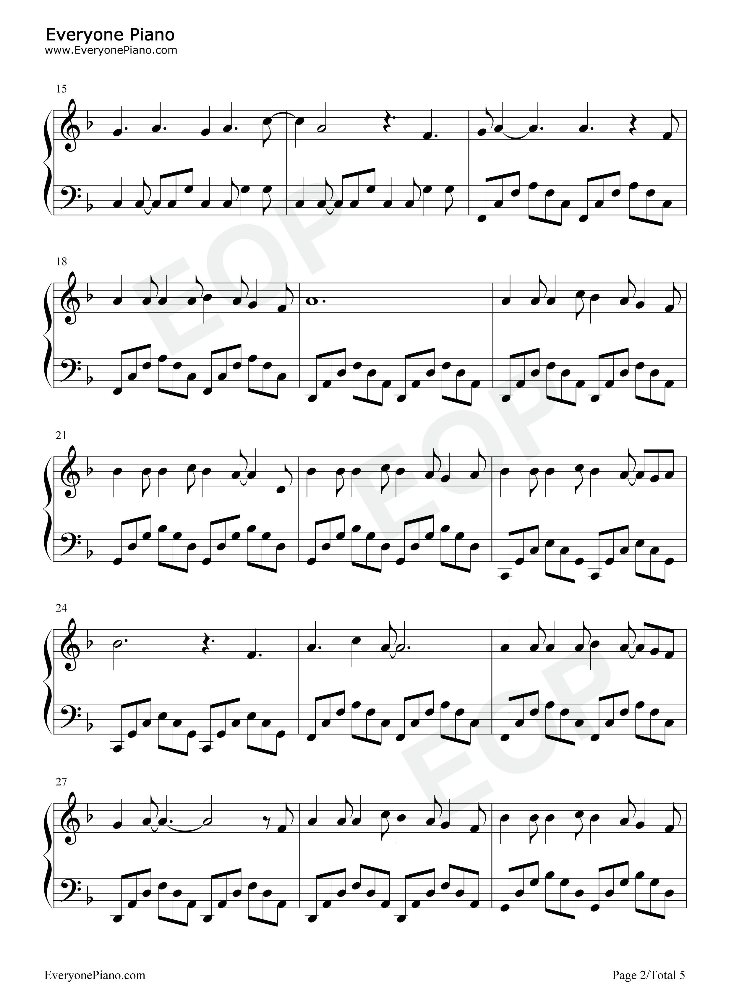 Fingers_Crossed钢琴谱_Lauren_Spencer_Smith