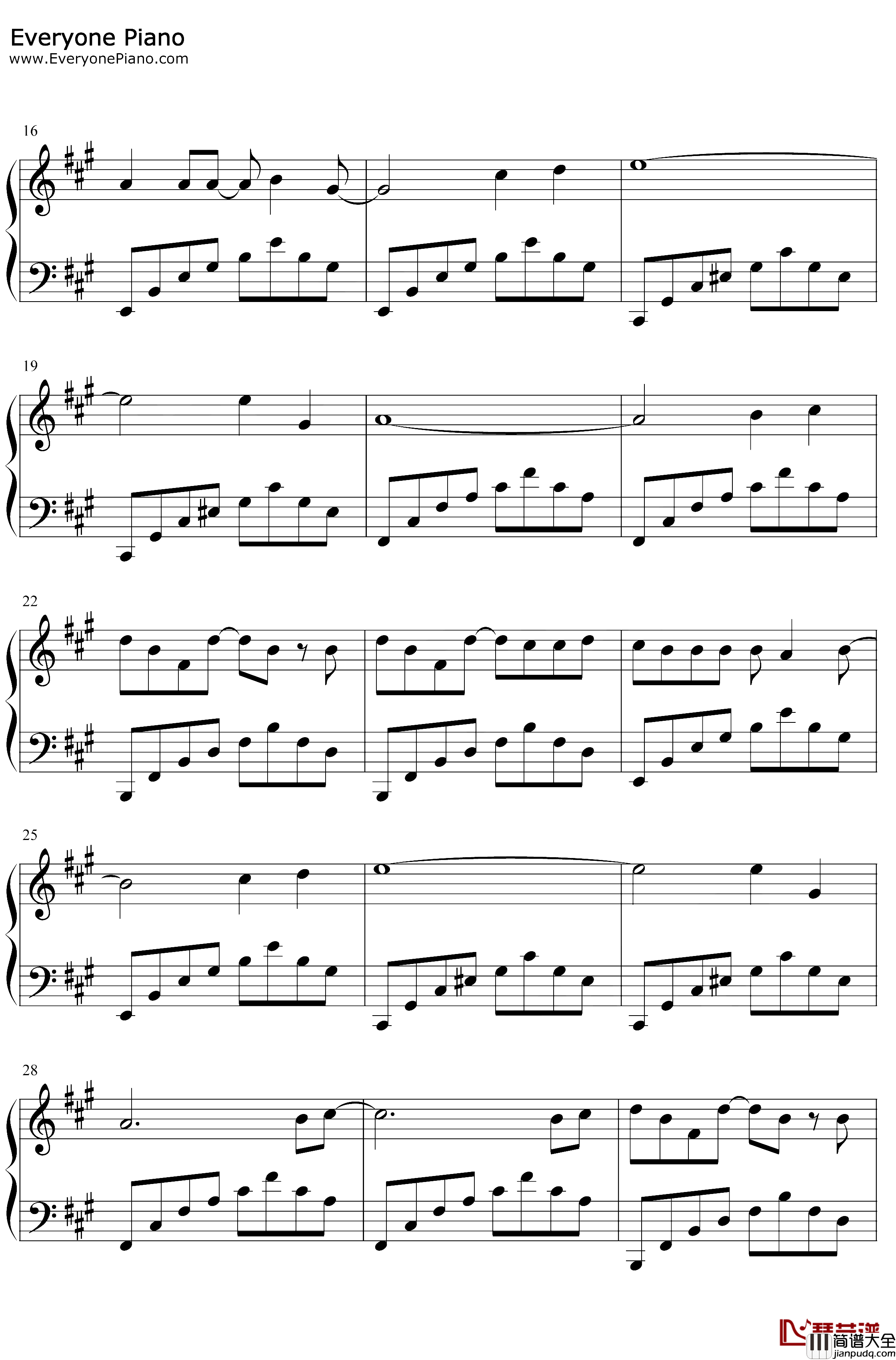 夏洛特烦恼钢琴谱_金志文_夏洛特烦恼同名主题曲