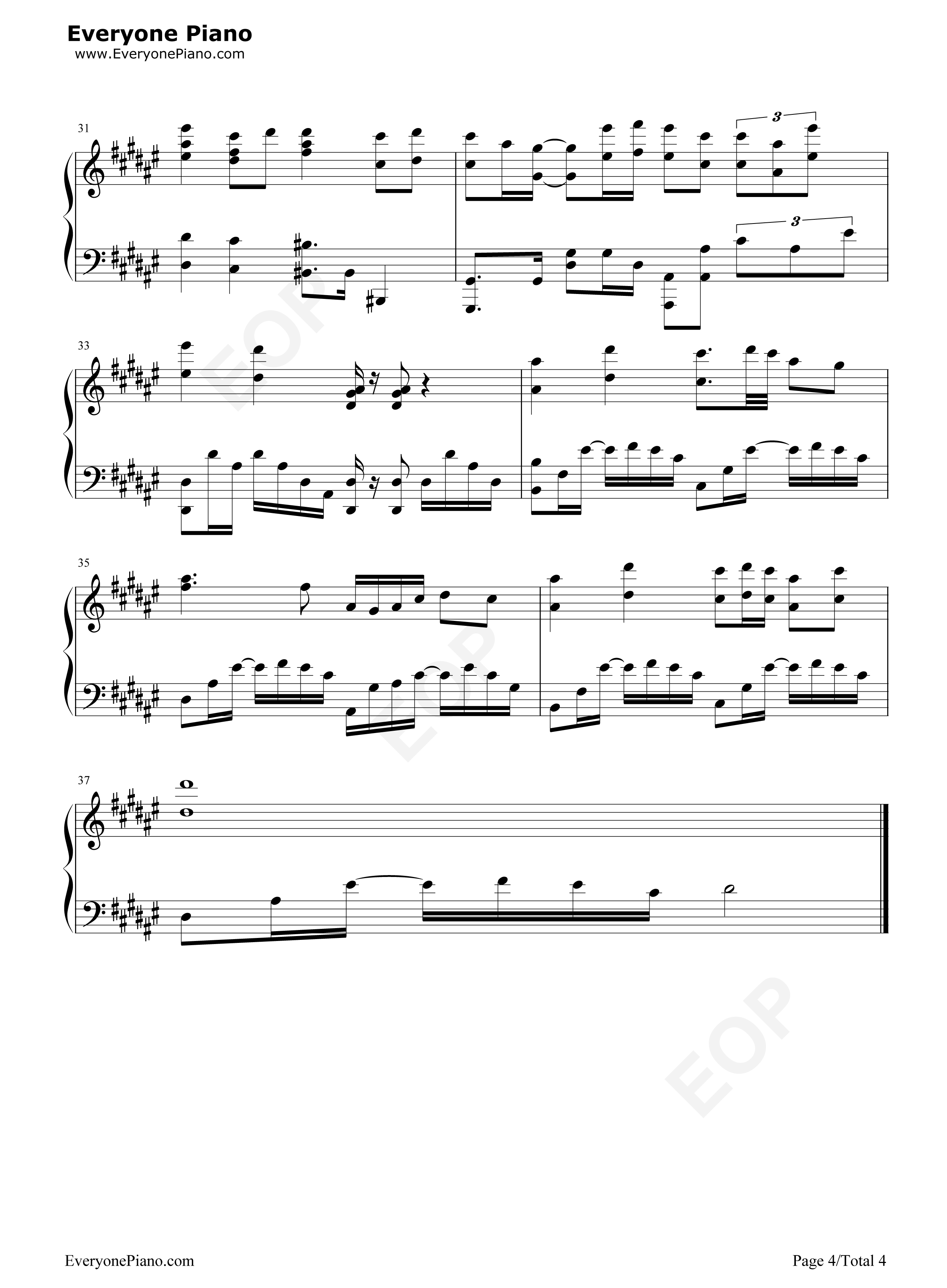 曲尽陈情钢琴谱_肖战
