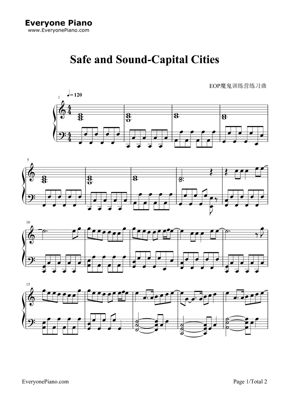 Safe_and_Sound钢琴谱_Capital_Cities