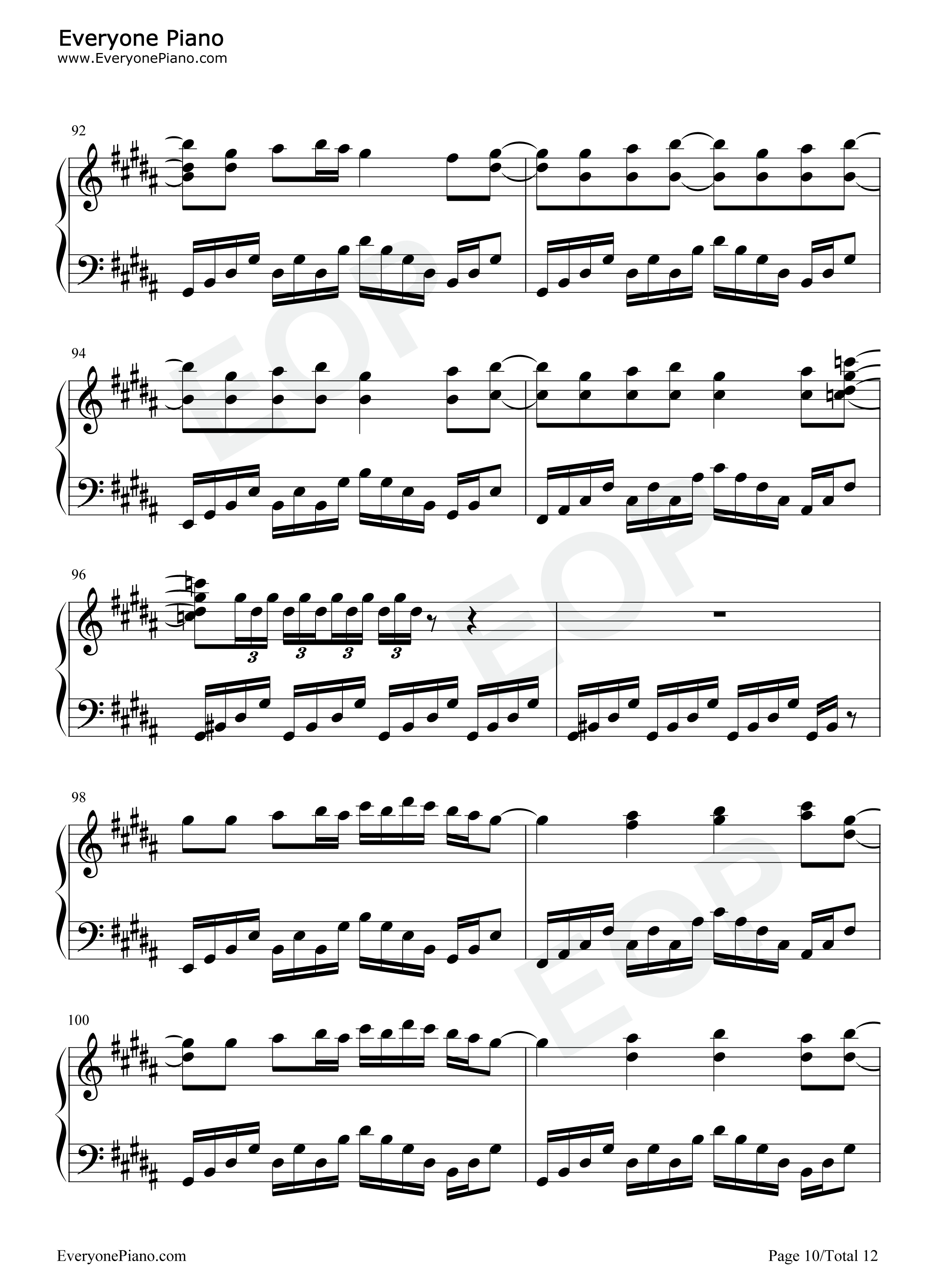 ネクロファンタジア钢琴谱_东方Project