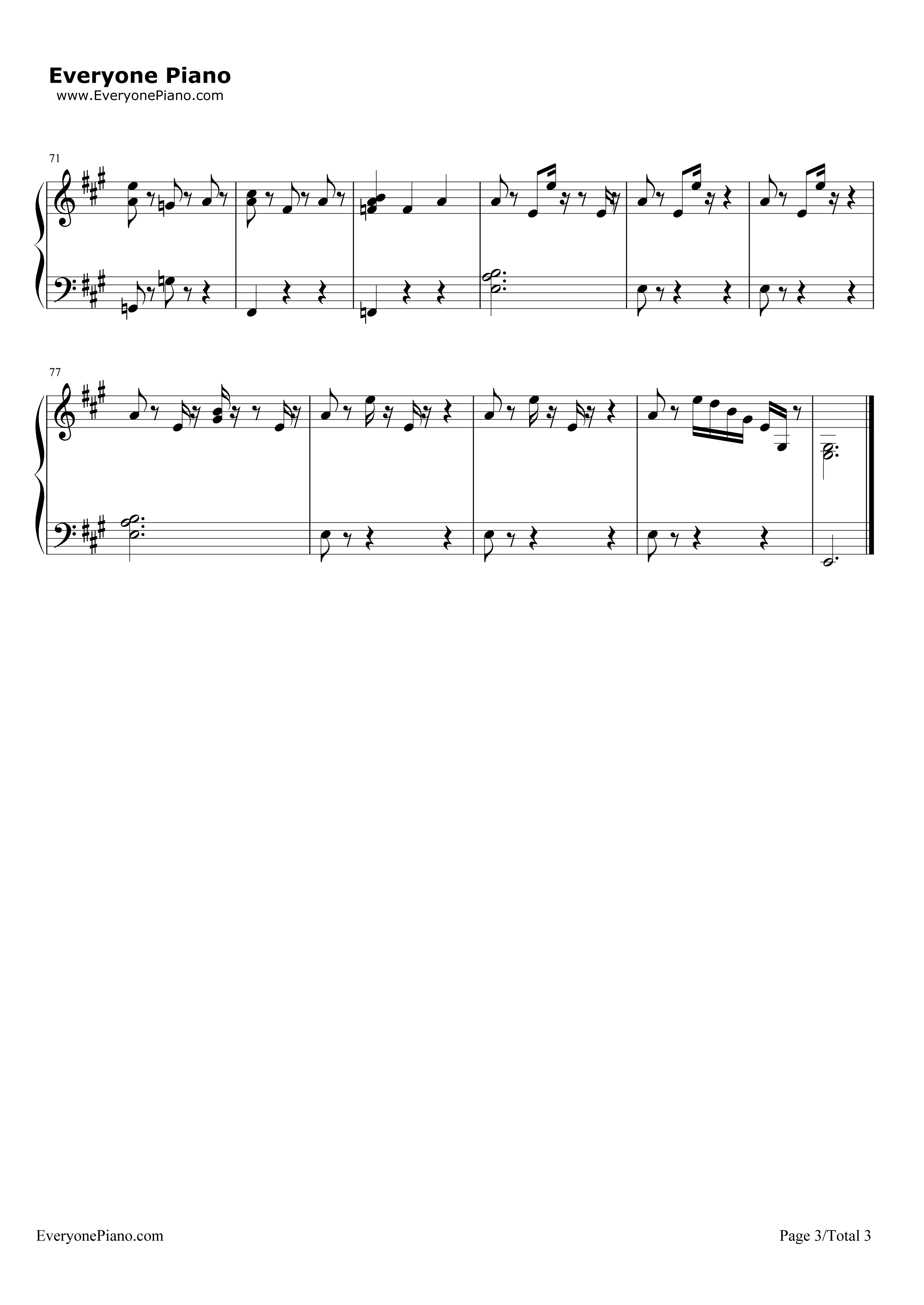 糸守高校钢琴谱_RADWIMPS