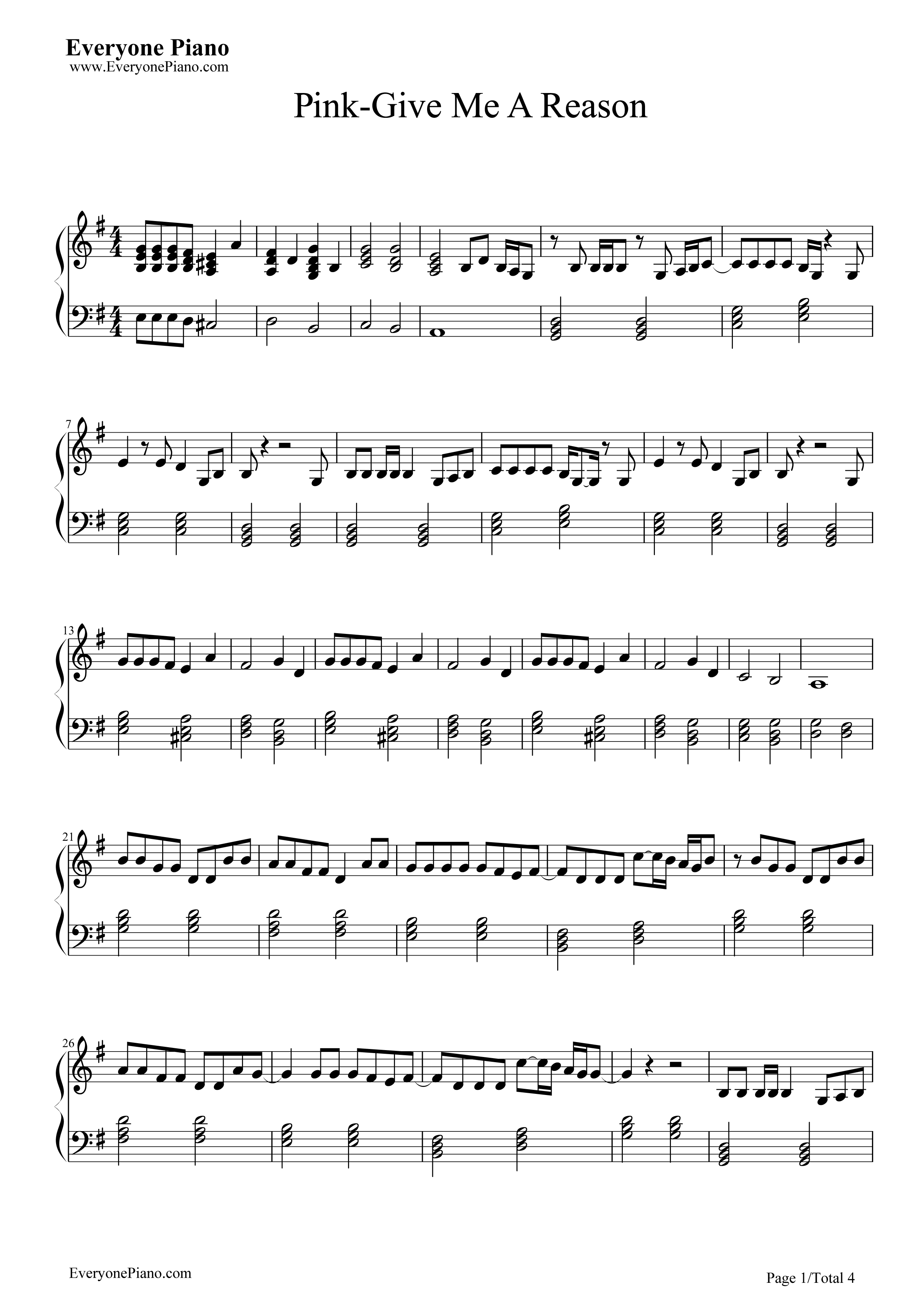 Just_Give_Me_a_Reason钢琴谱_P!nk