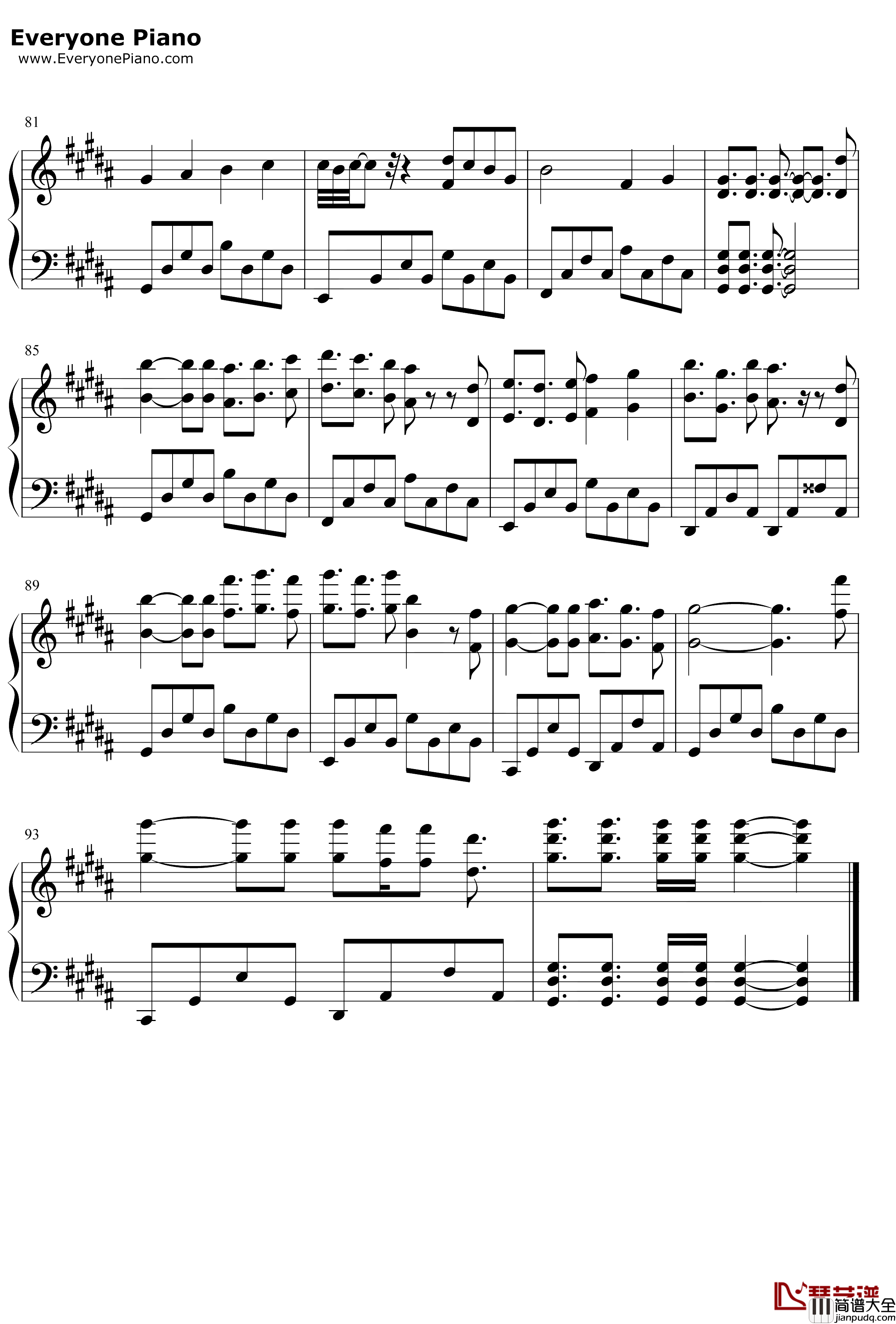 来自尘埃的光钢琴谱_蔡维泽_全职高手片头曲