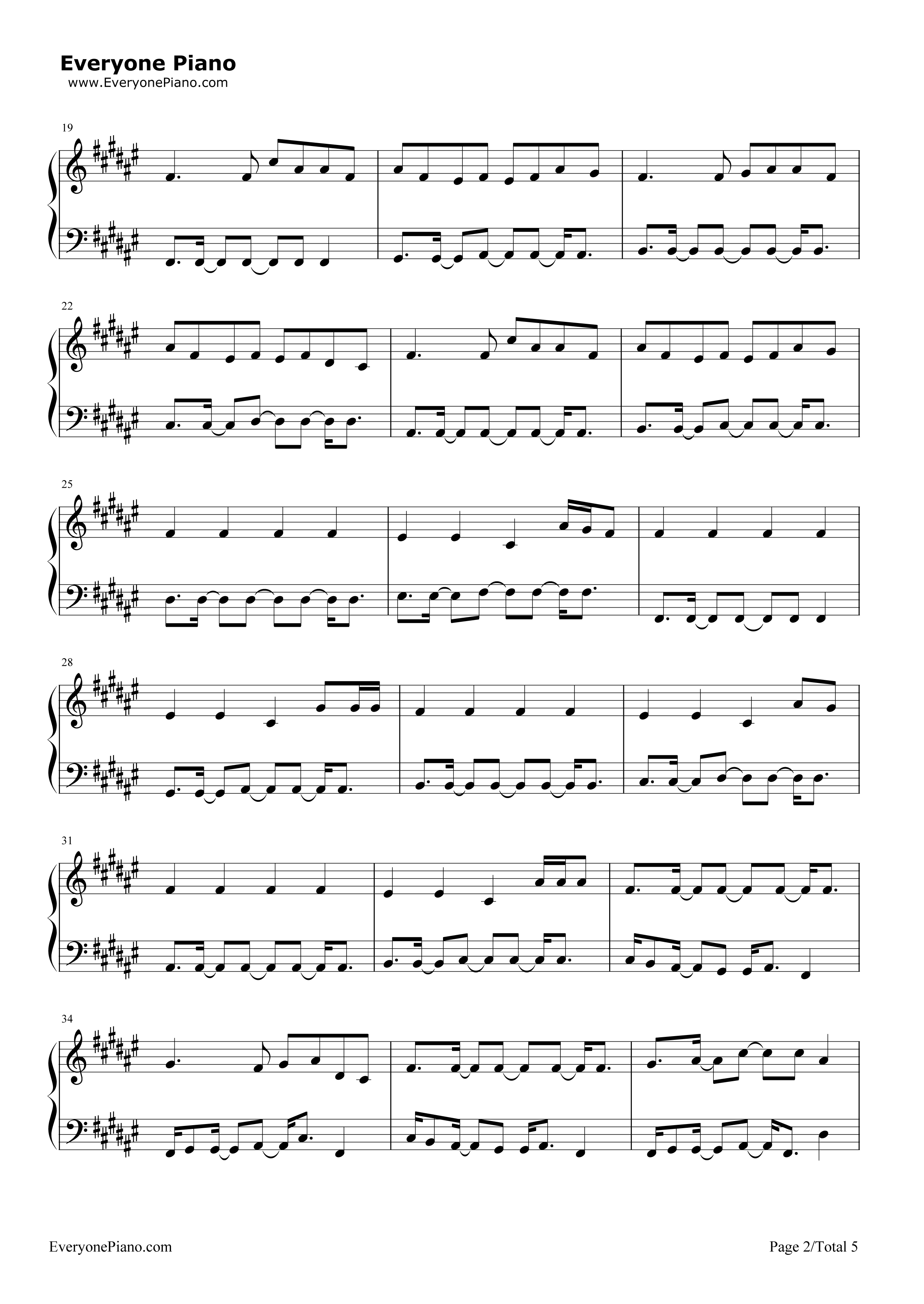 Sunset_Lover钢琴谱_PETIT_BISCUIT