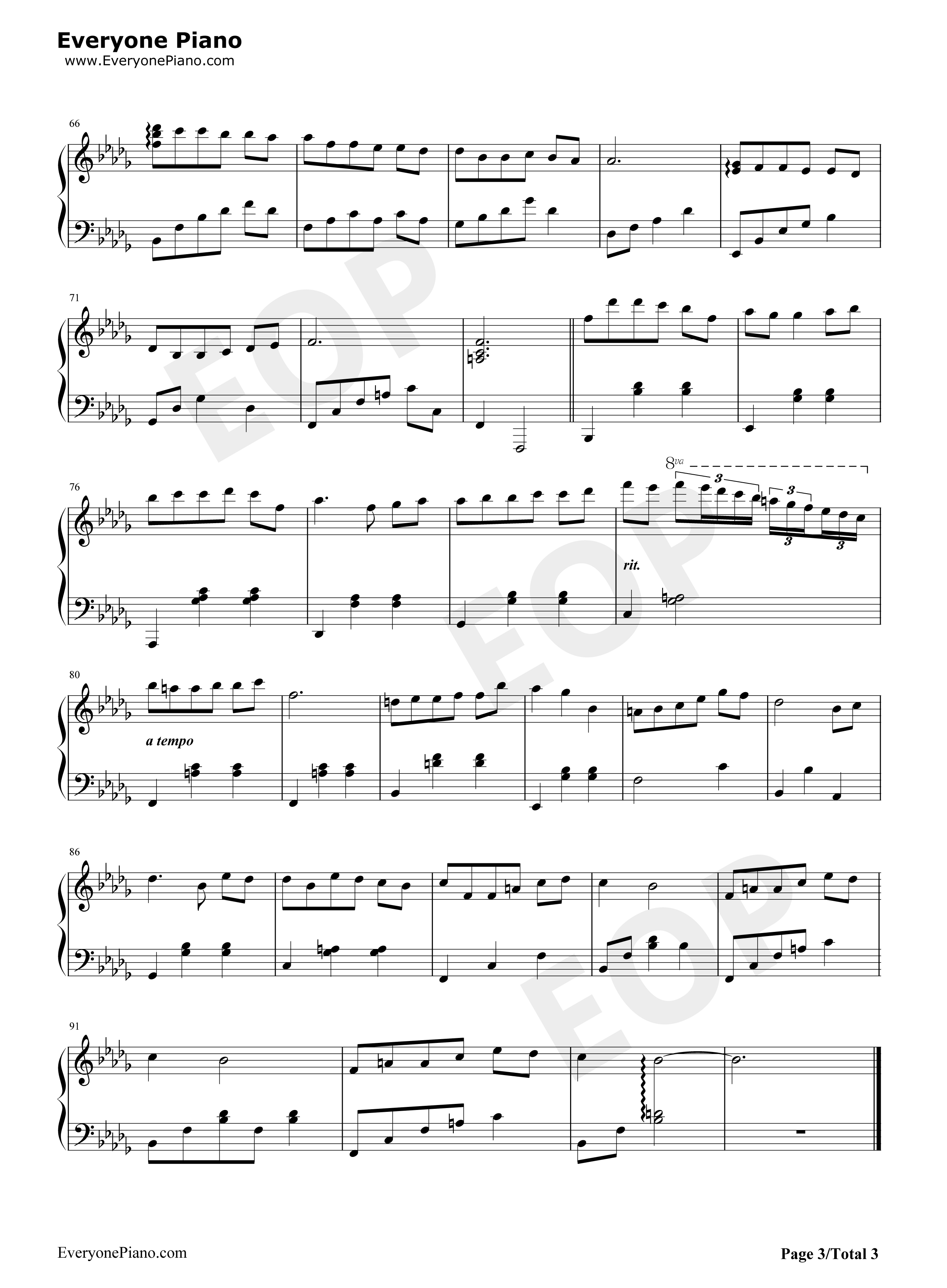 Pour_Chopin钢琴谱_The_Daydream