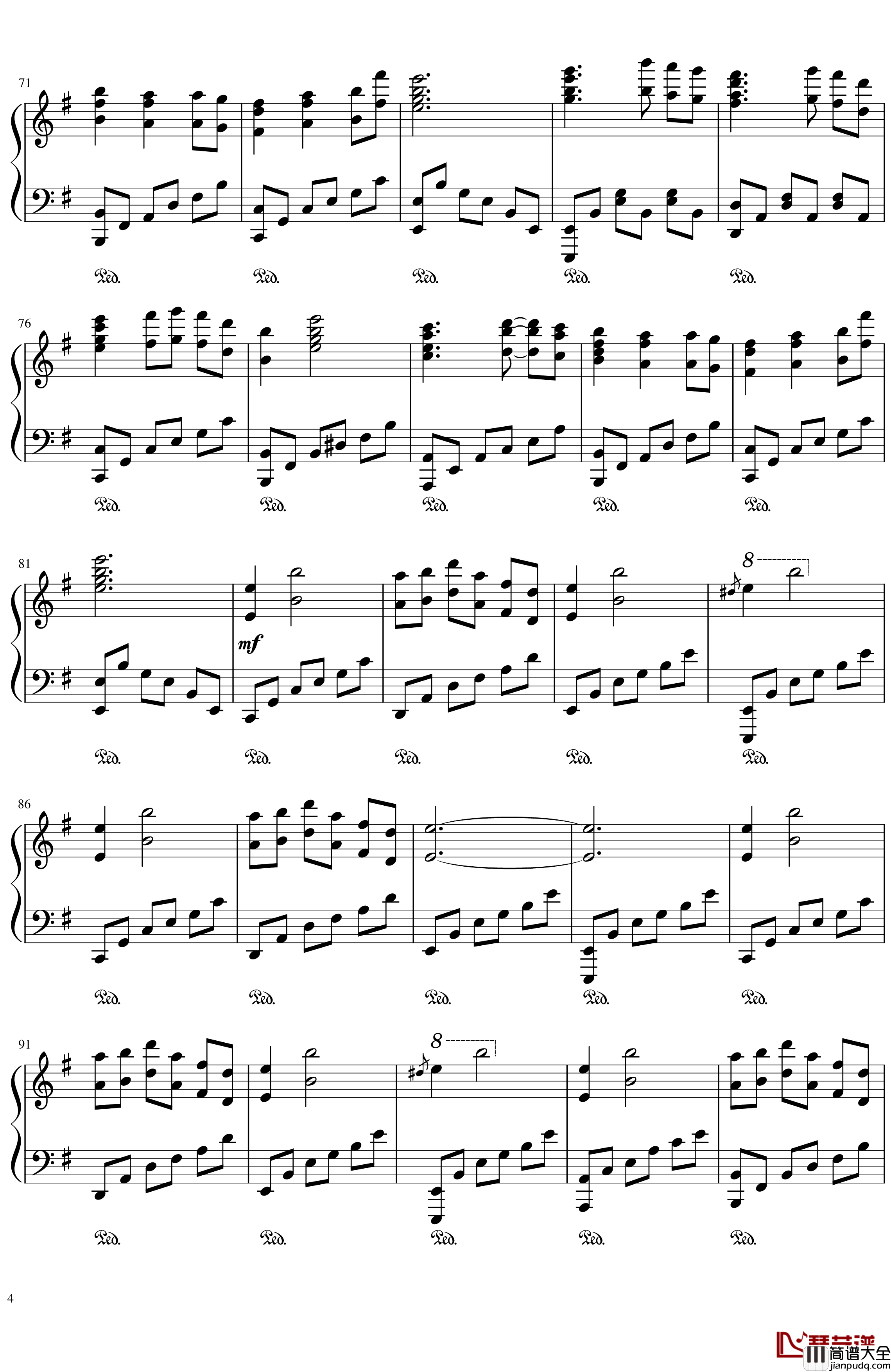 天狗舞踏会钢琴谱【原曲:妖怪の山_~_Mysterious_Mountain】_东方风神录