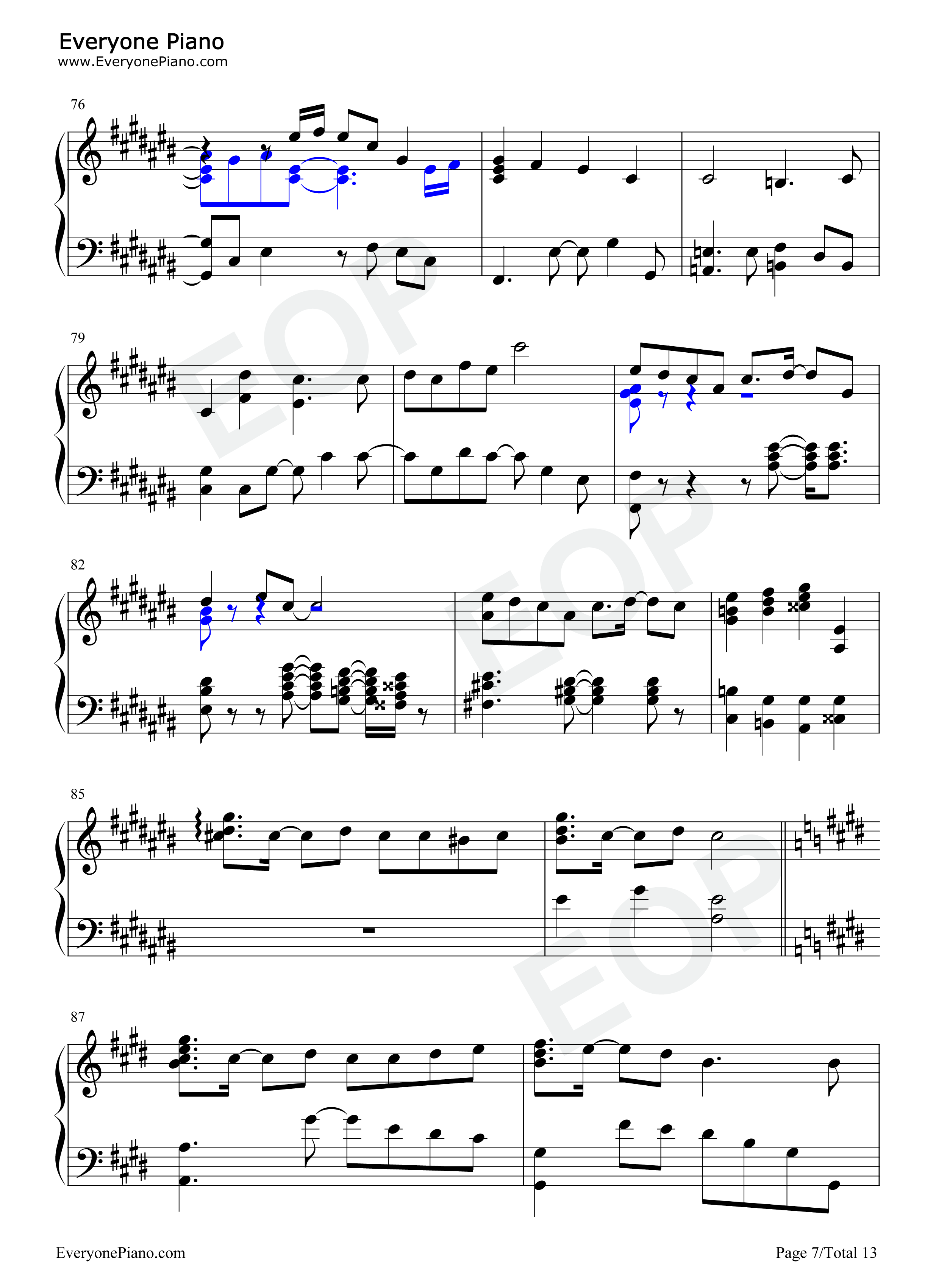 カーストルーム钢琴谱_ZAQ