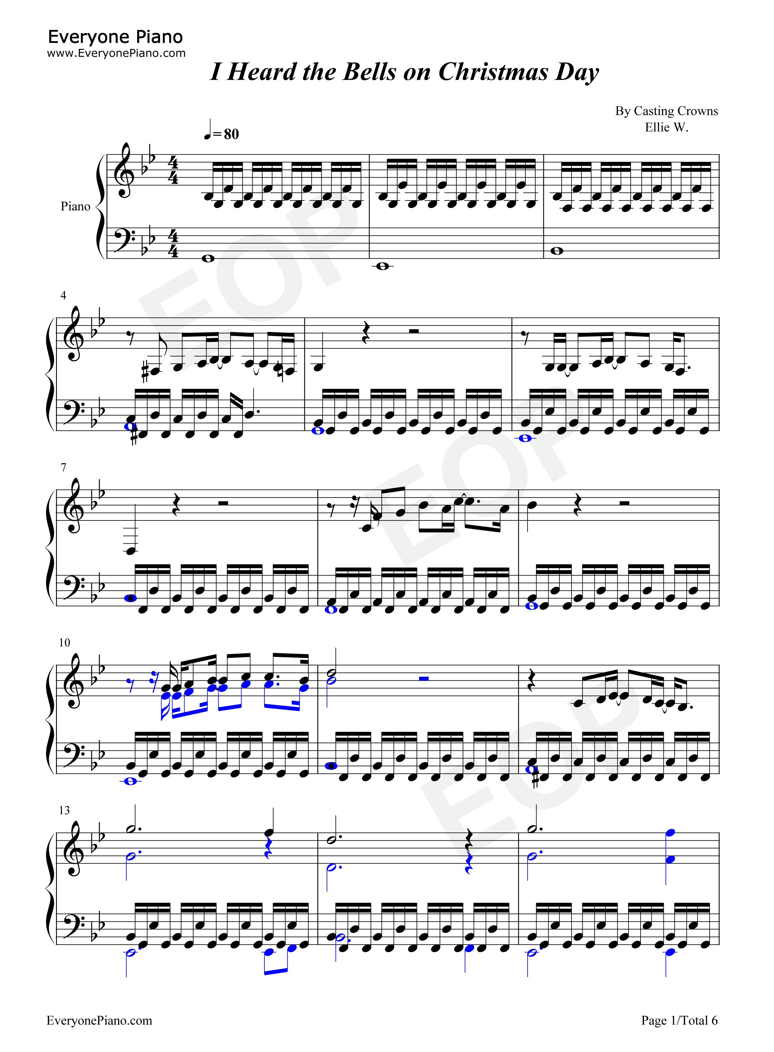 I_Heard_the_Bells_on_Christmas_Day钢琴谱_Casting_Crowns