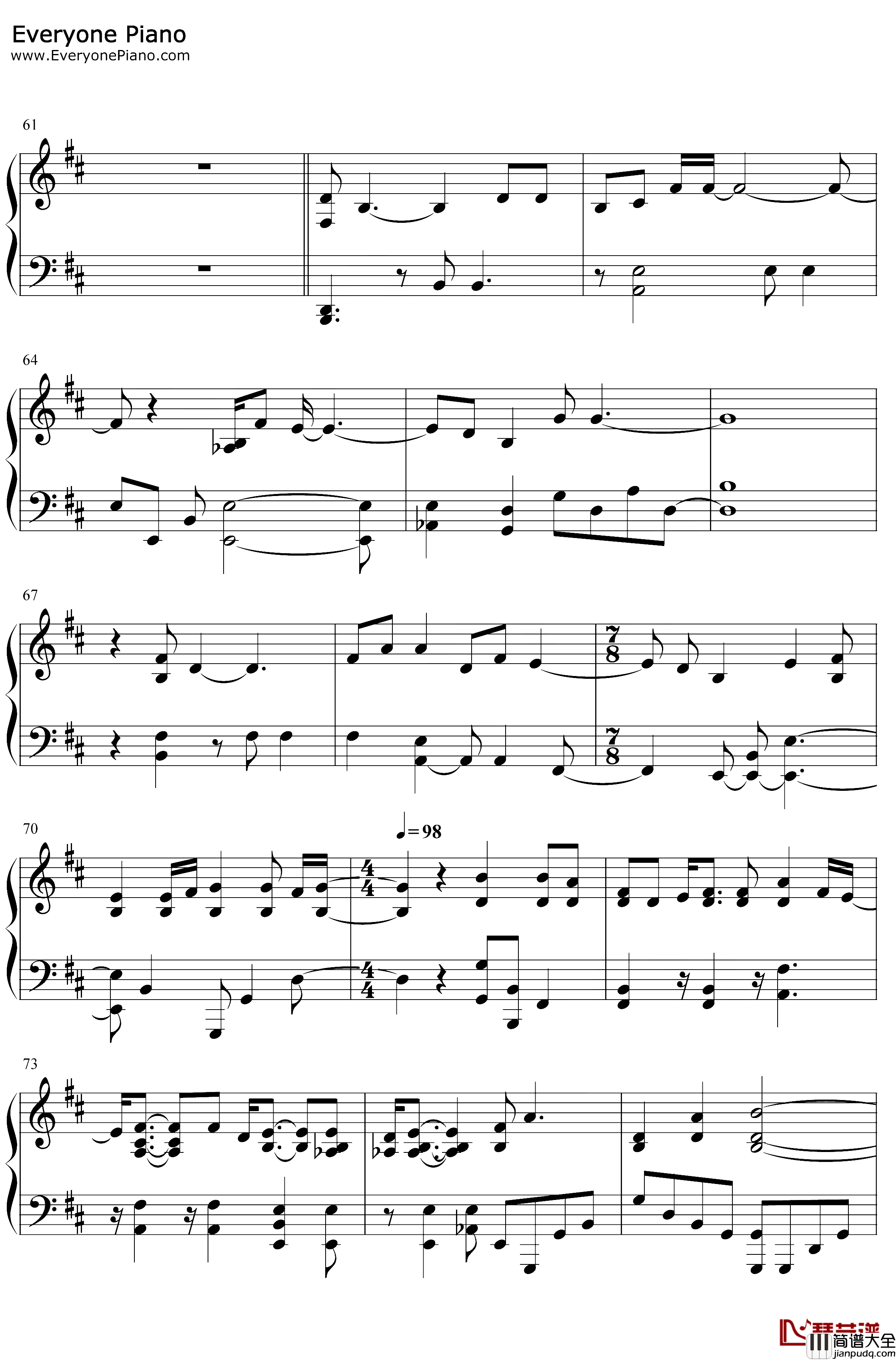 Monster钢琴谱_Elsa_冰雪奇缘音乐剧OST