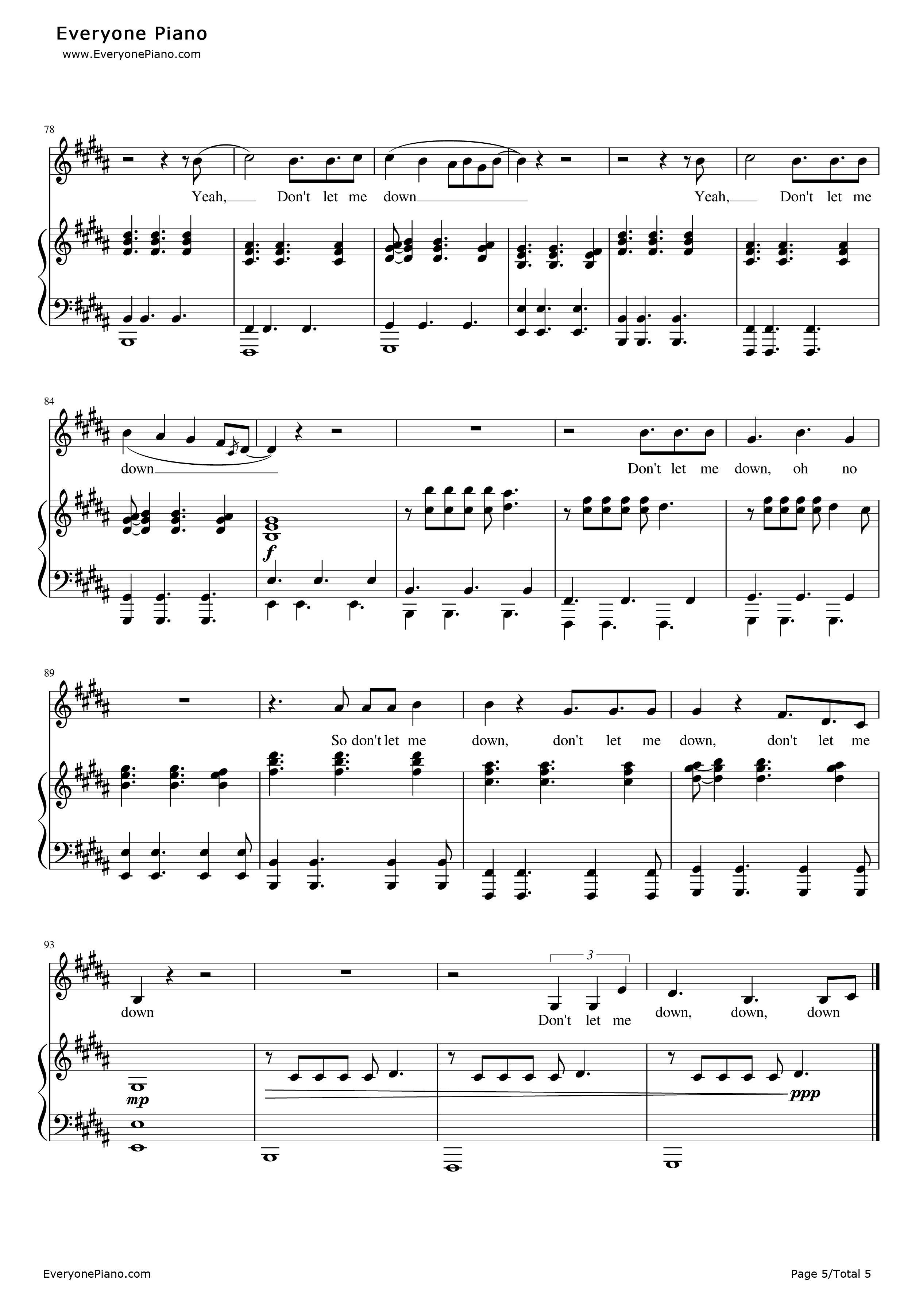 Dont_Let_Me_Down（三声部）钢琴谱_The_Chainsmokers