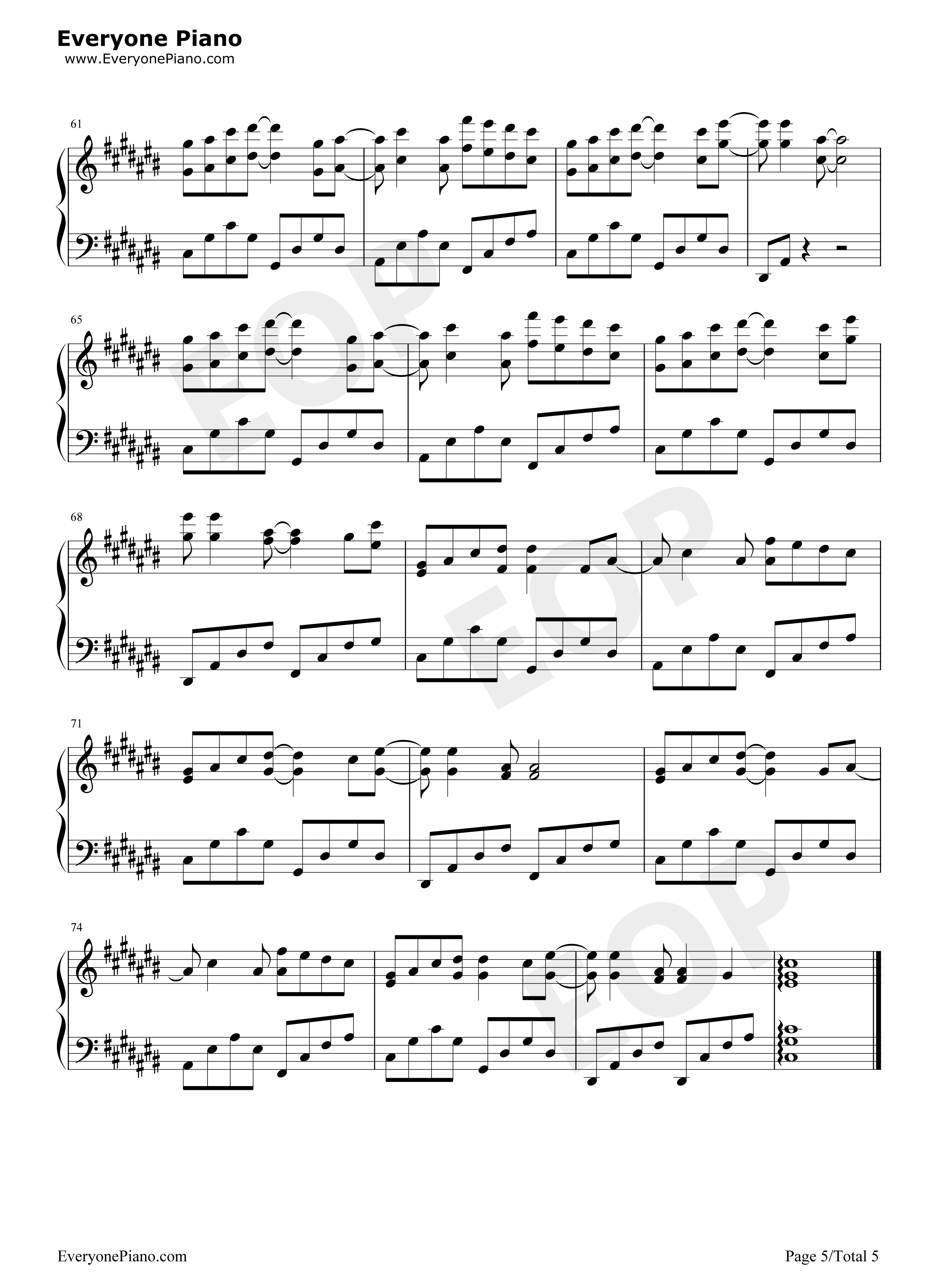 Vanilla_Twilight钢琴谱_Owl_City