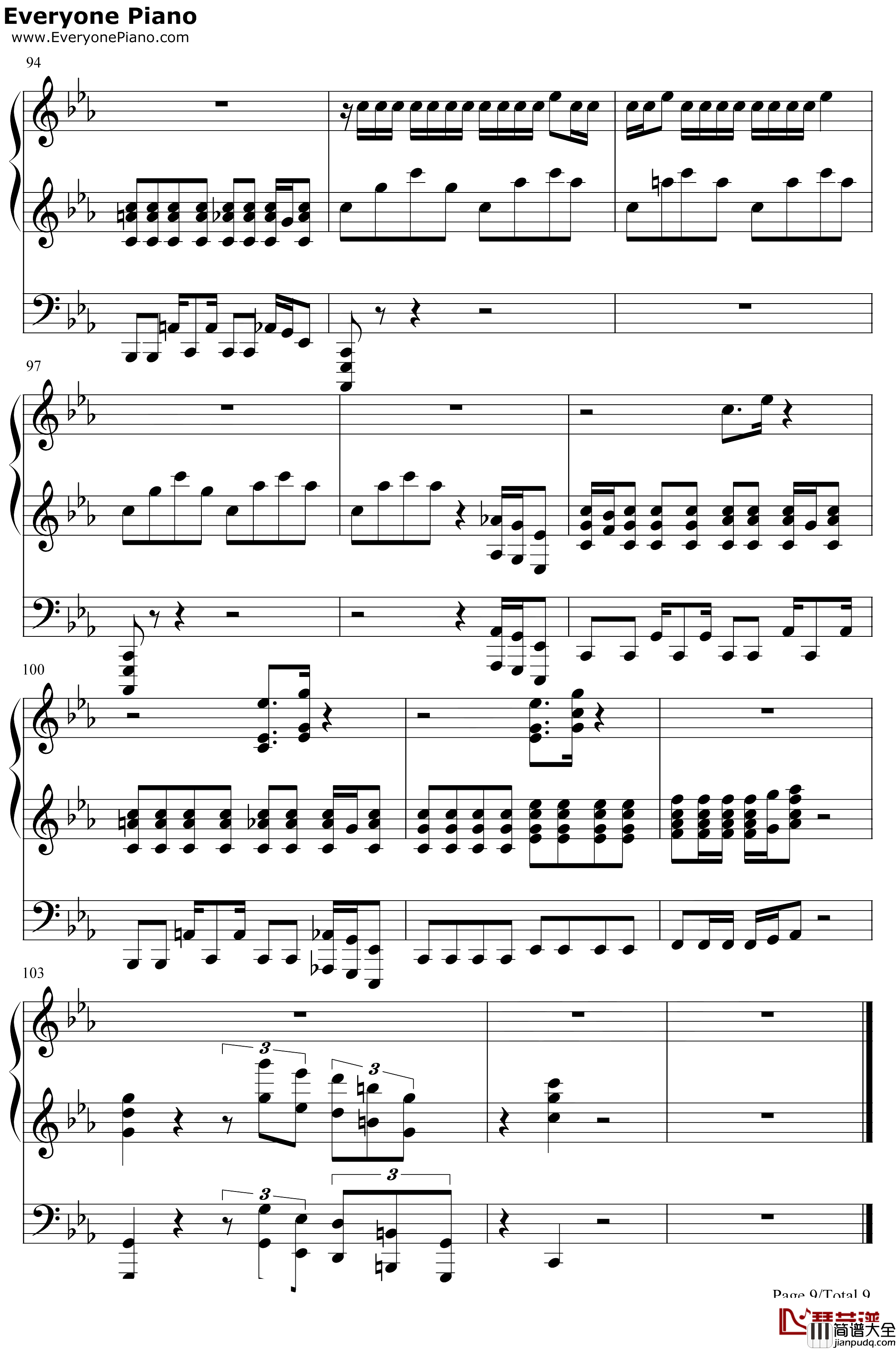 Right_Hand_Man钢琴谱_Lin_Manuel_Miranda_汉密尔顿OST