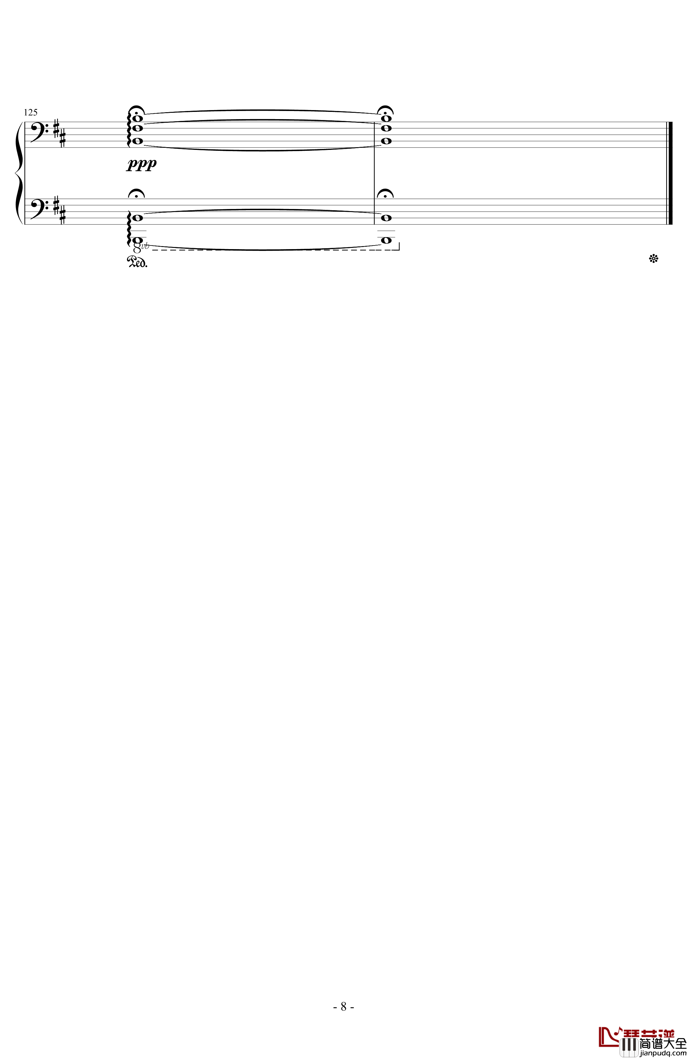 独りじゃない钢琴谱_最终幻想9主题曲_浜口史郎