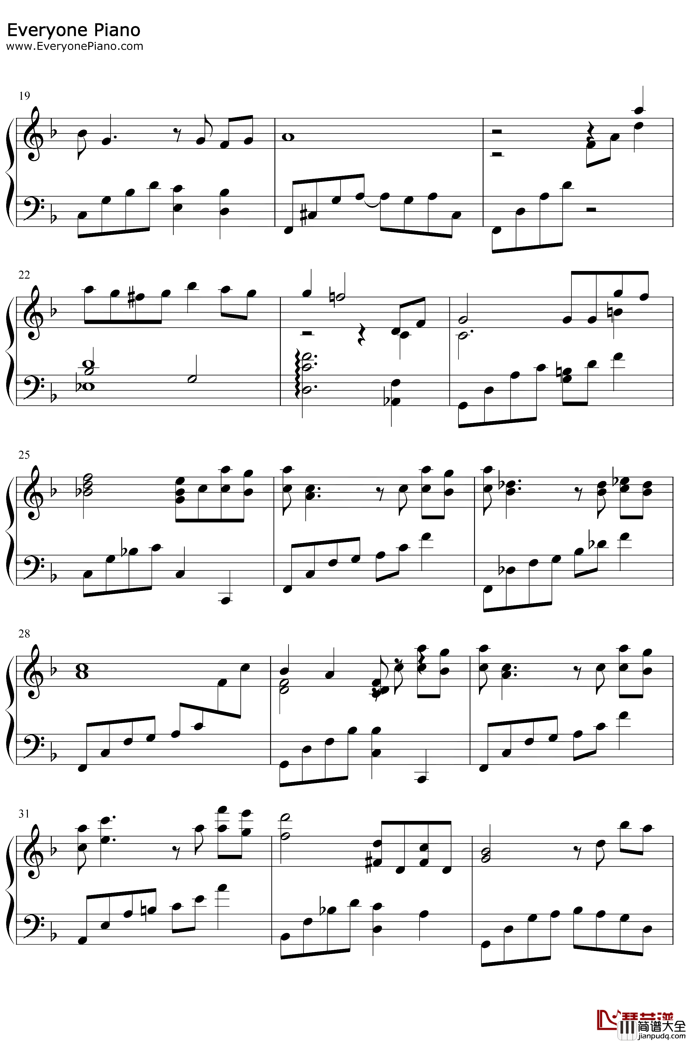 最终幻想VIITifa主题曲钢琴谱_植松伸夫_FF7TifasTheme