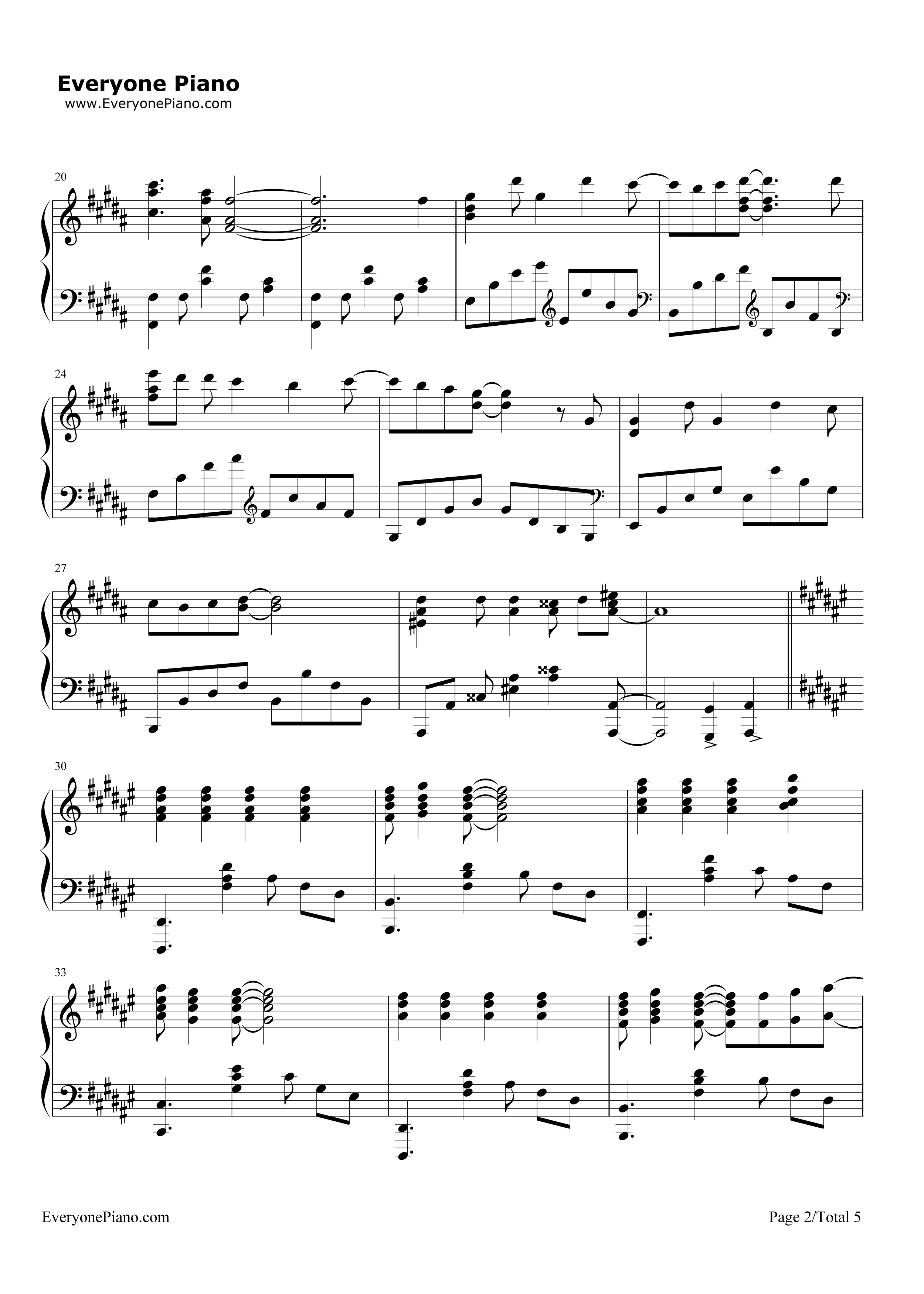 希望について钢琴谱_NO_NAME