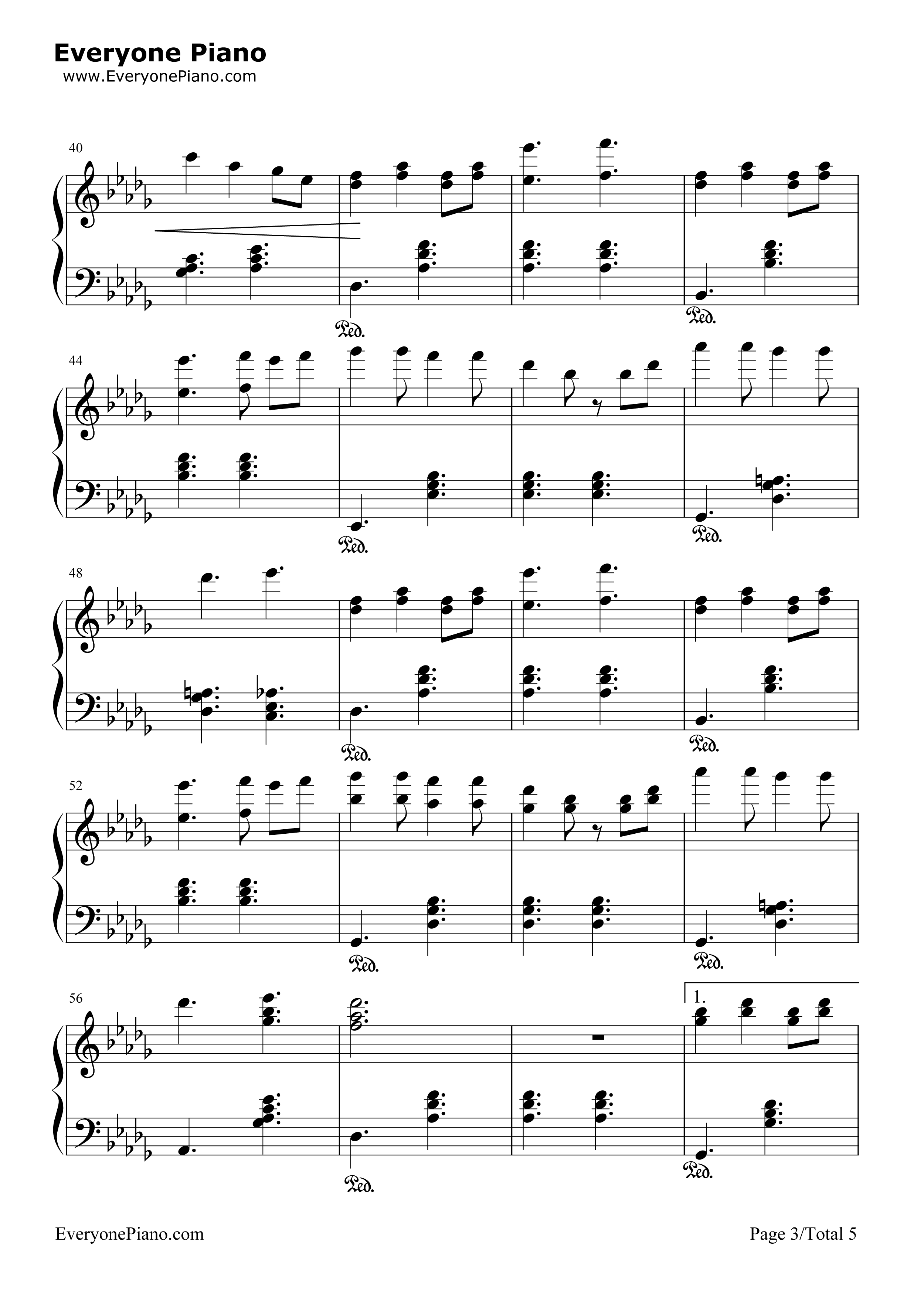 lonely_christmas钢琴谱_陈奕迅