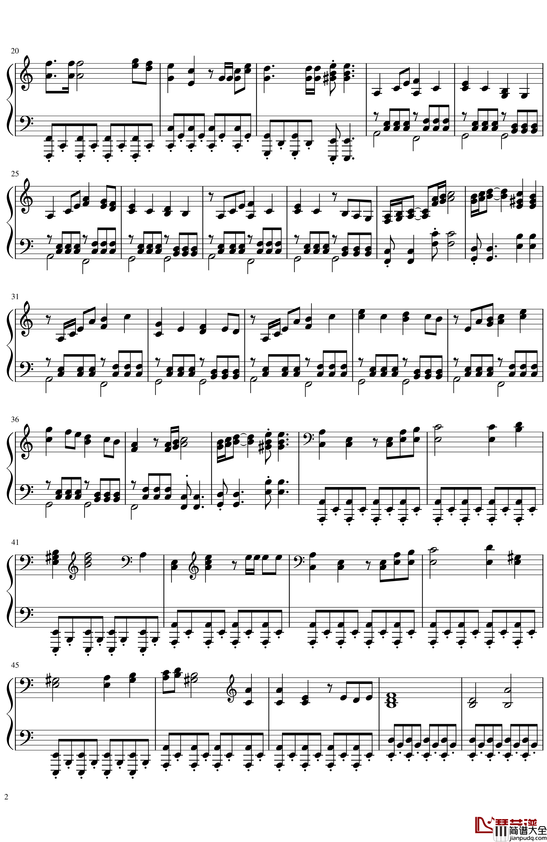 钢铁洪流进行曲钢琴谱_jirachi