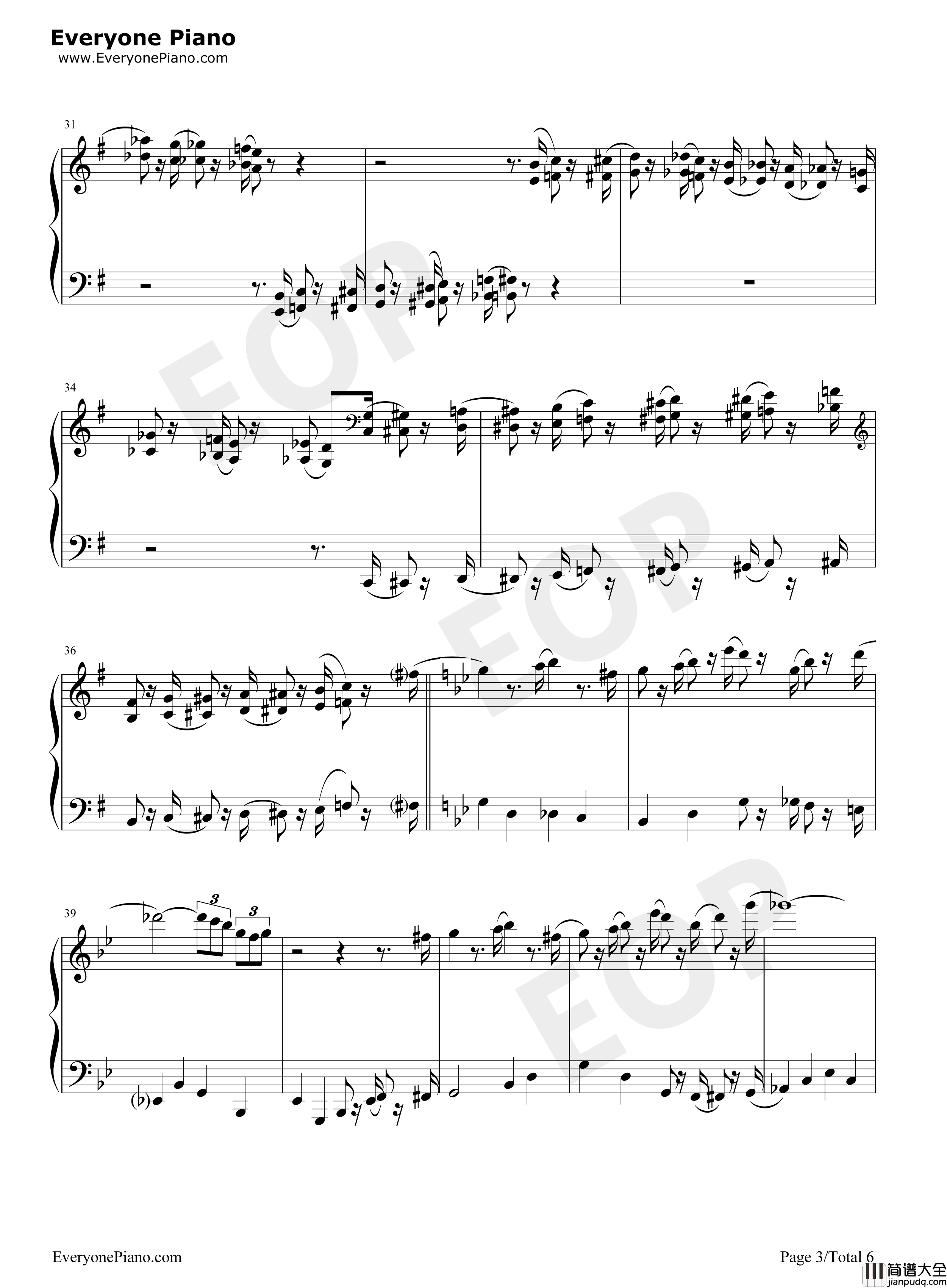 The_Pink_Panther_Theme钢琴谱_Henry_Mancini