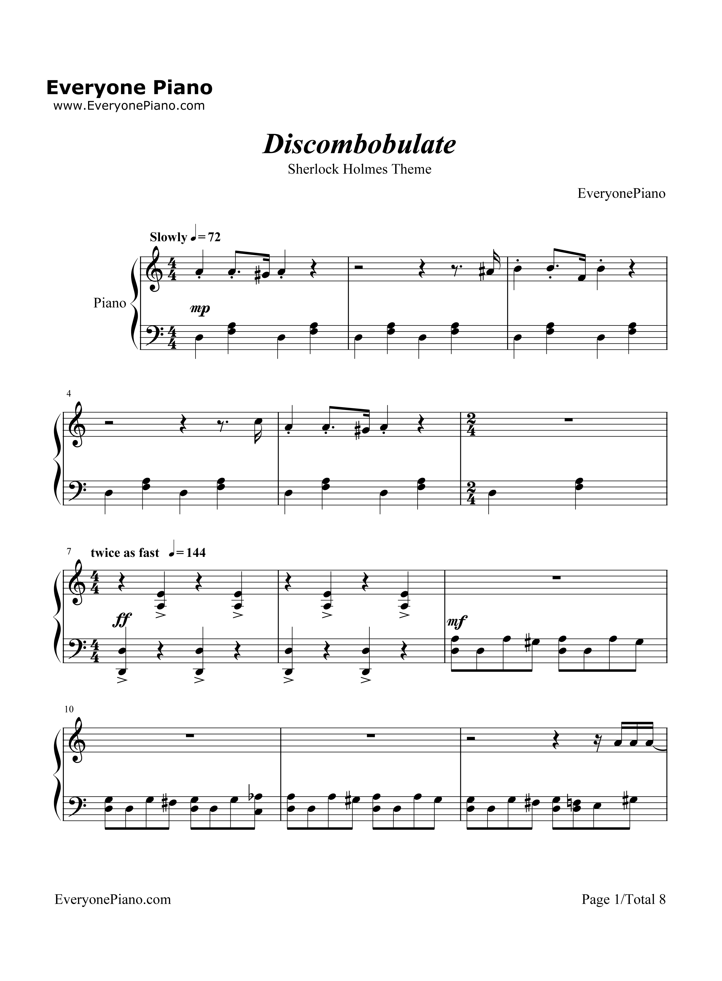 Discombobulate钢琴谱_Hans_Zimmer