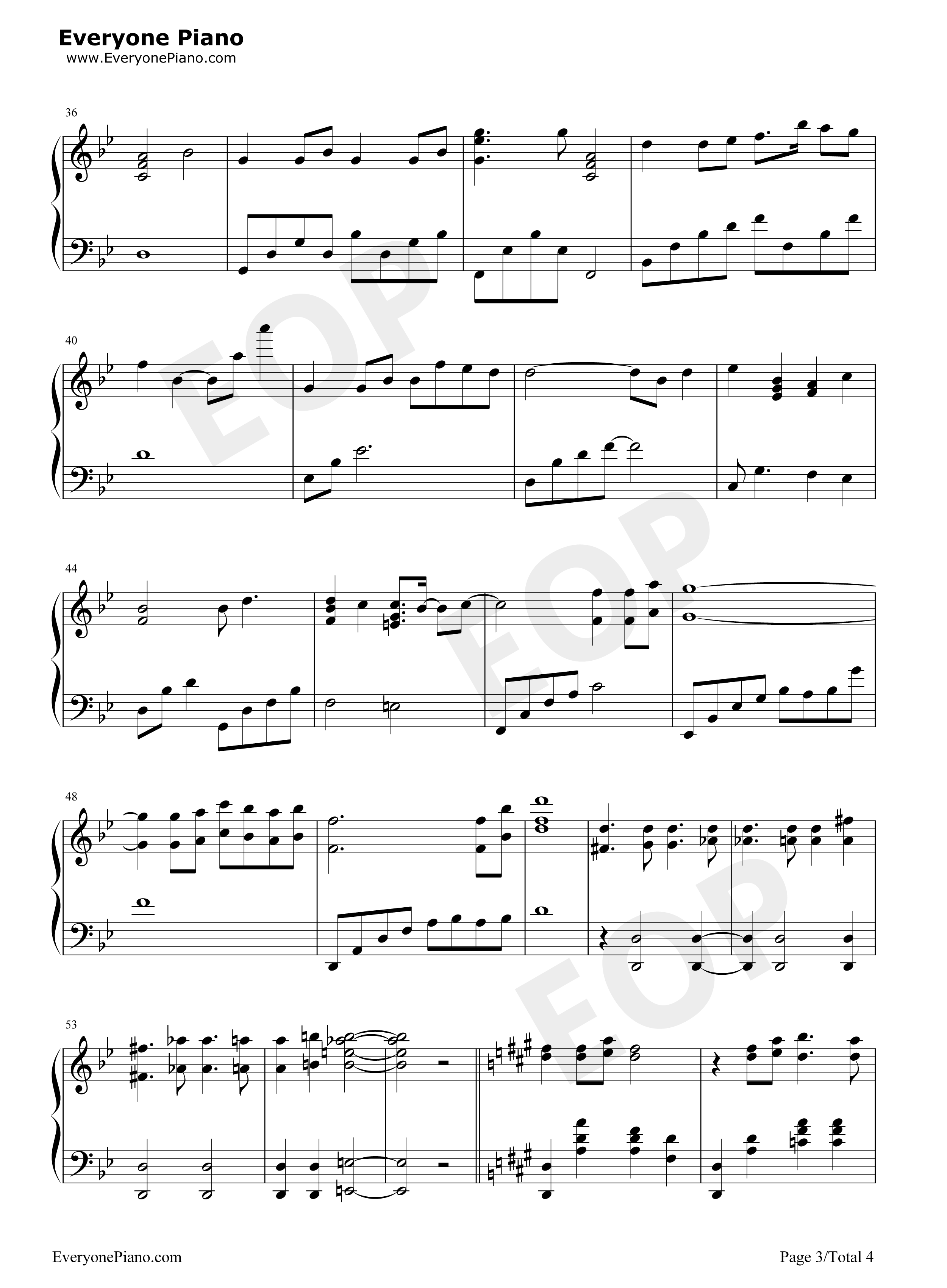 Days_in_the_Sun钢琴谱_Alan_Menken