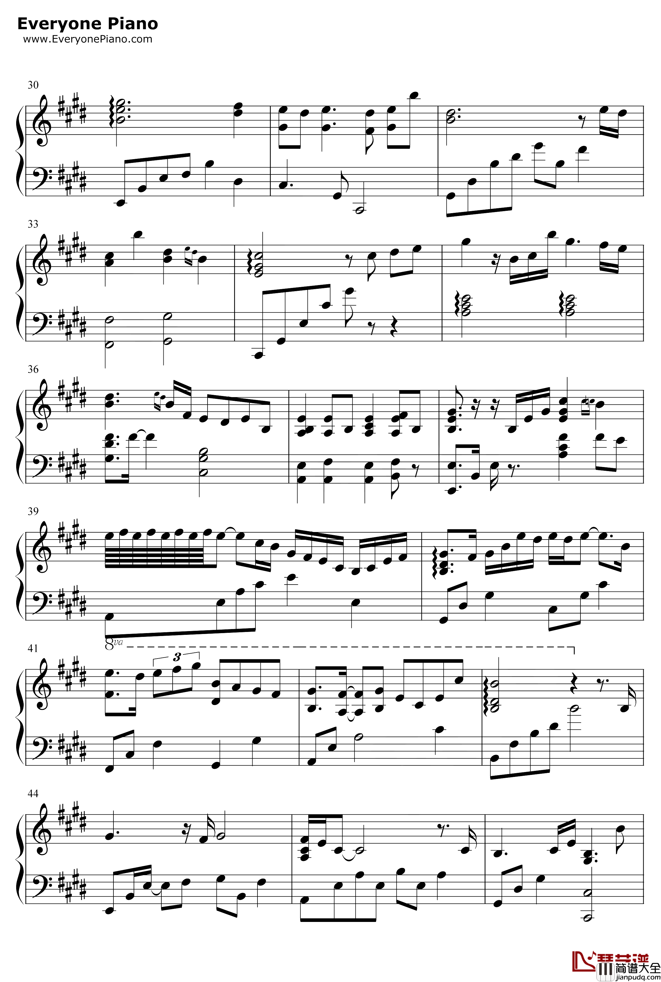 意难平钢琴谱_银临_钢琴独奏版_陈情令插曲