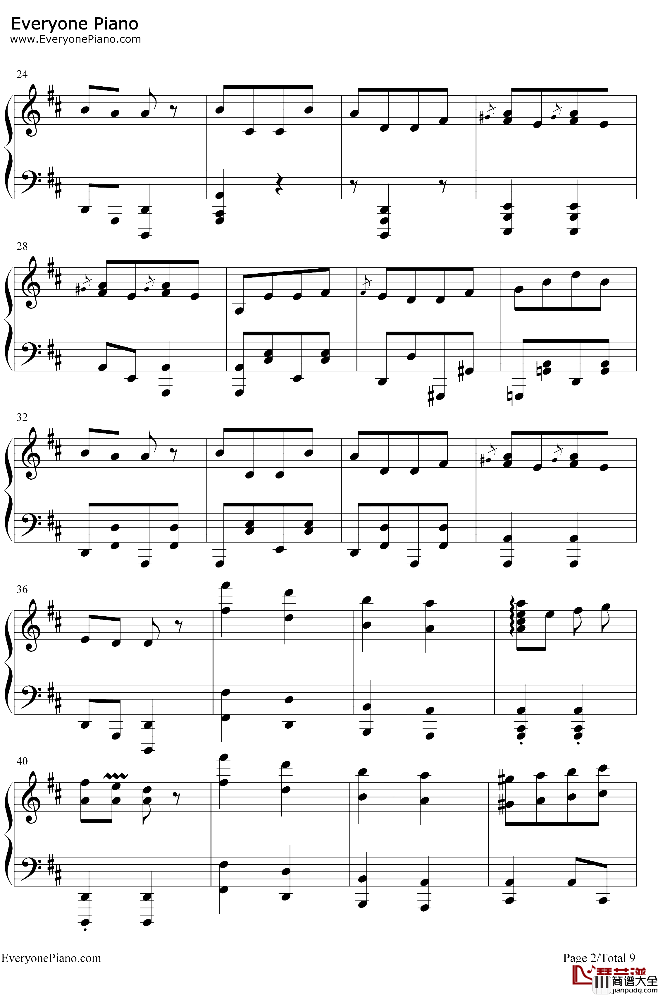 康康舞曲钢琴谱_雅克·奥芬巴赫_触手猴版_天堂与地狱序曲_地狱中的奥菲欧序曲