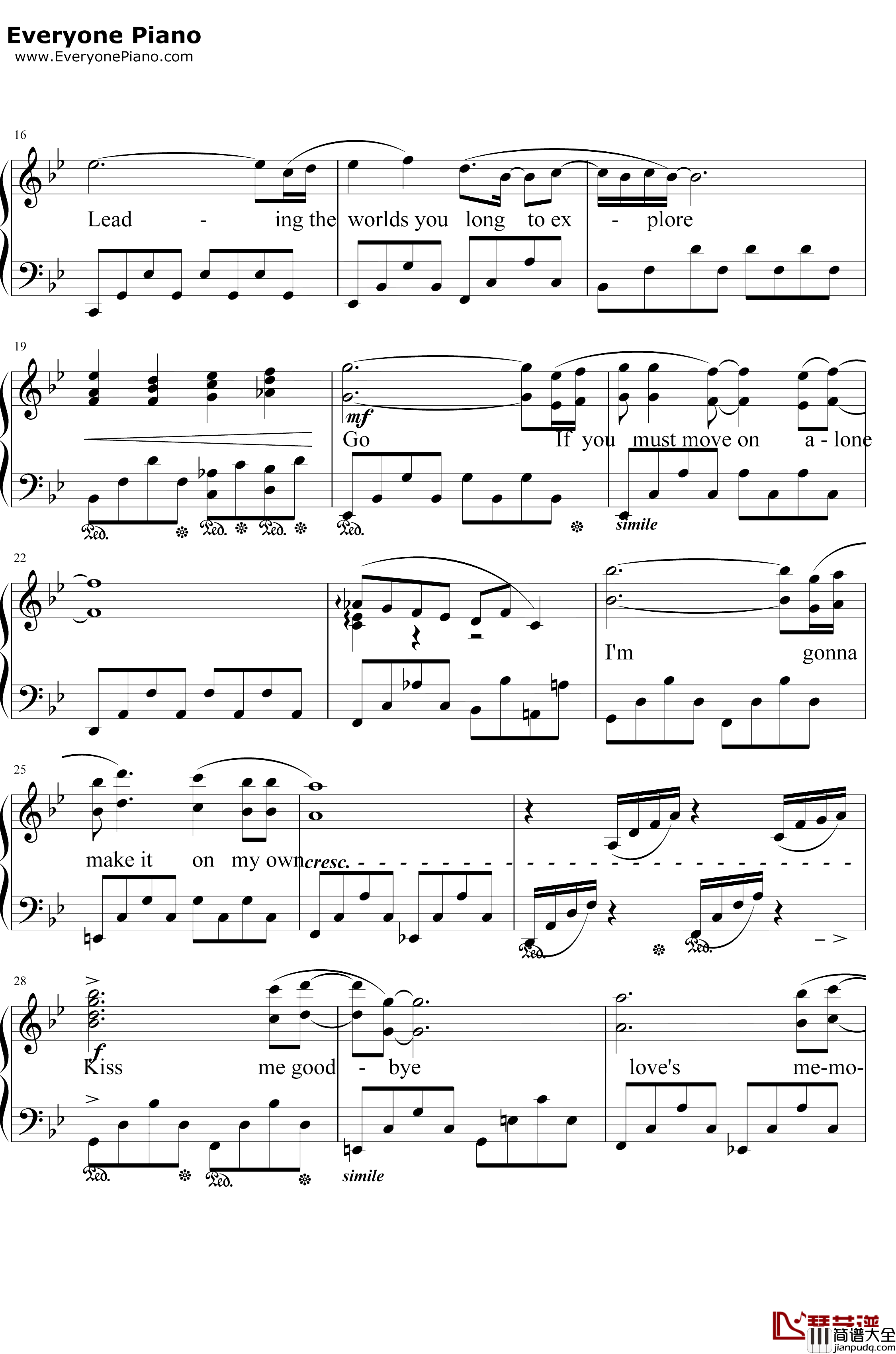 Kiss_Me_Good钢琴谱_安藝聖世美_Bye_最终幻想XII主题曲