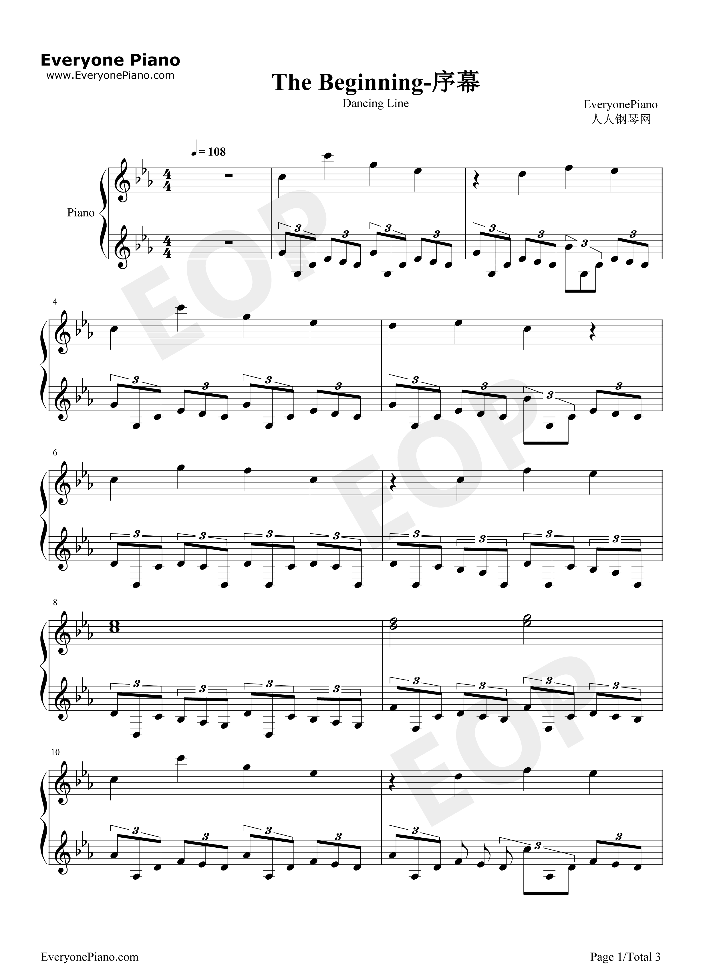 The_Beginning钢琴谱_猎豹移动公司