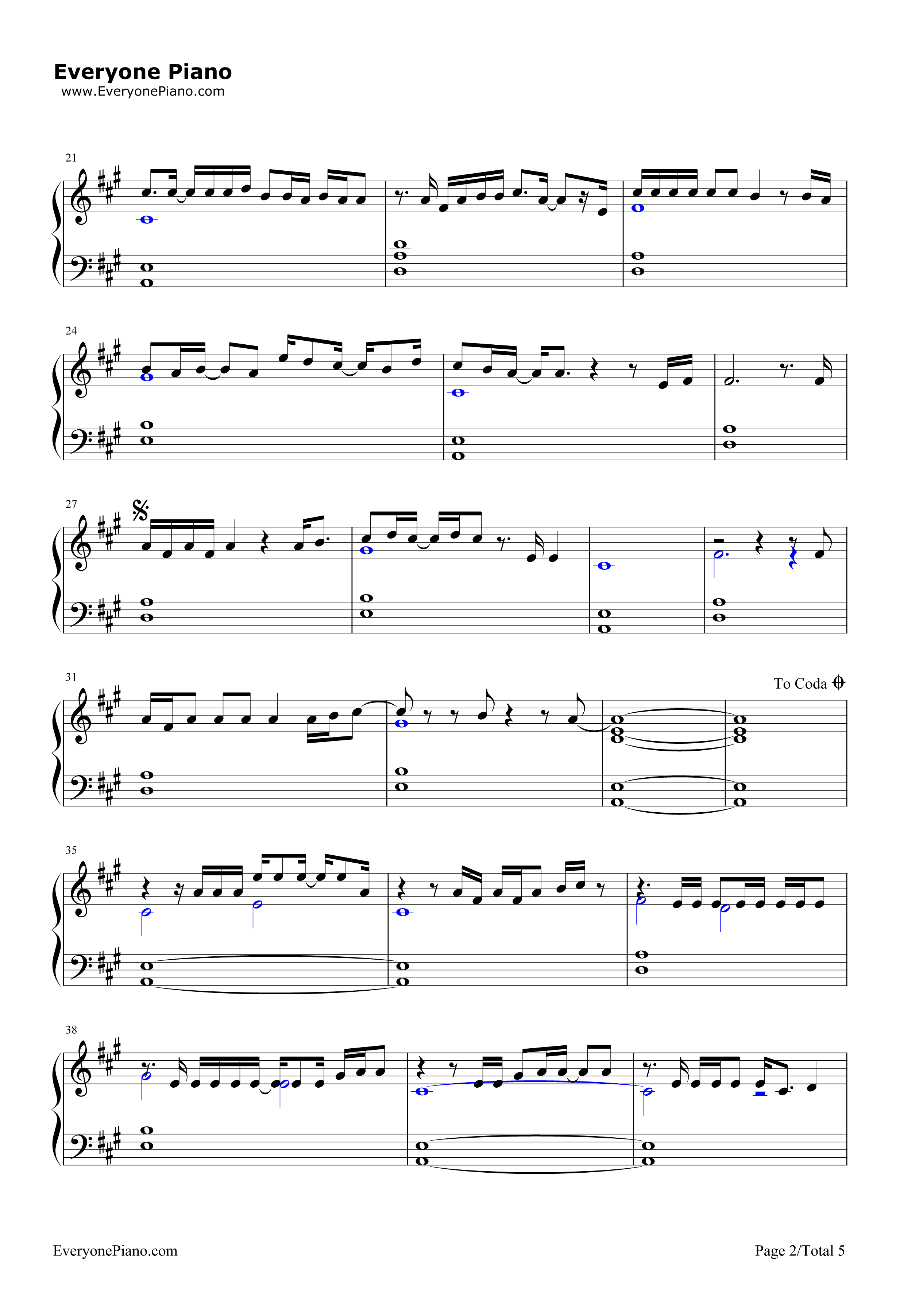 Wake_Me_Up钢琴谱_Ed_Sheeran