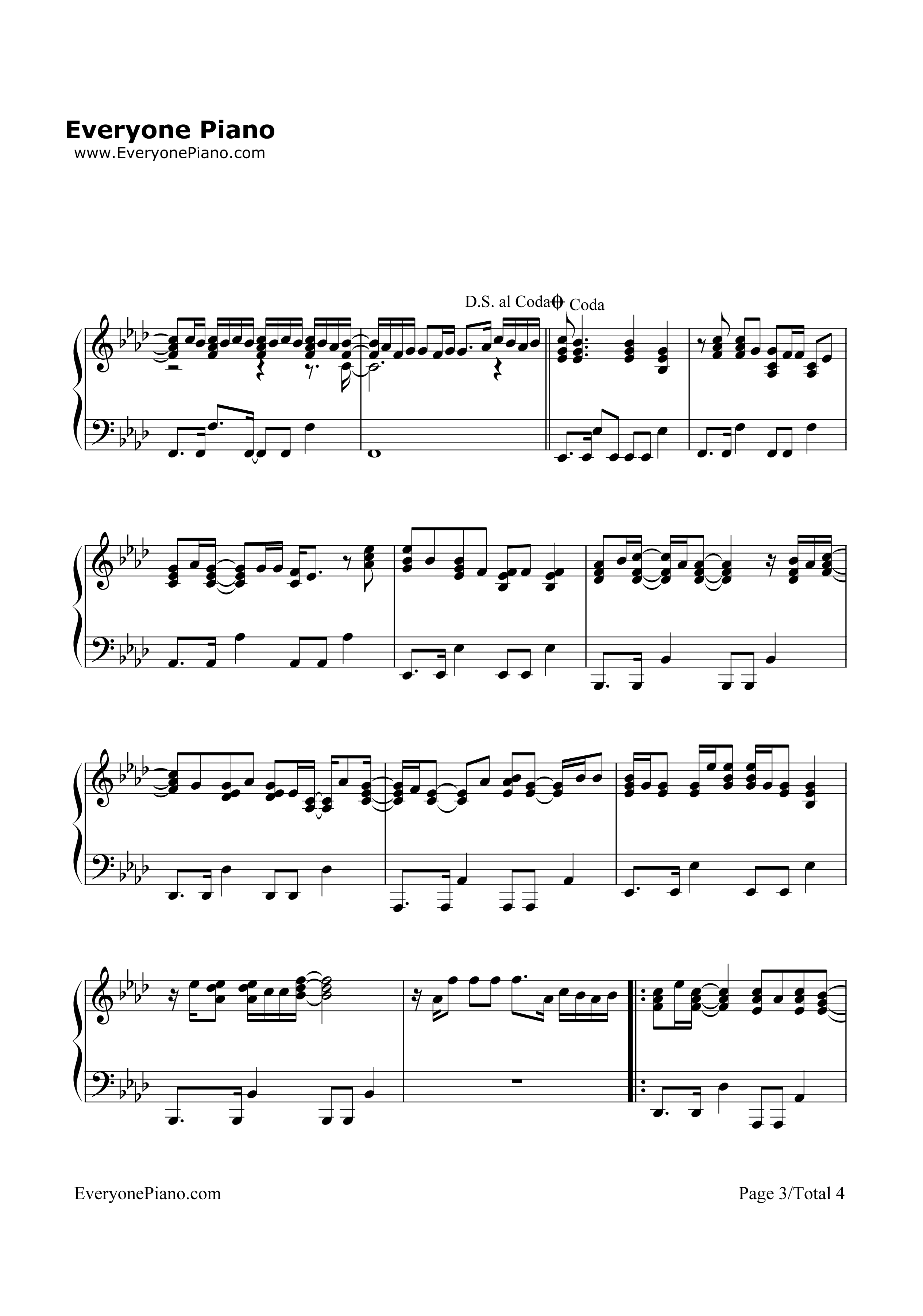 Let_Me_Down钢琴谱_Kelly_Clarkson