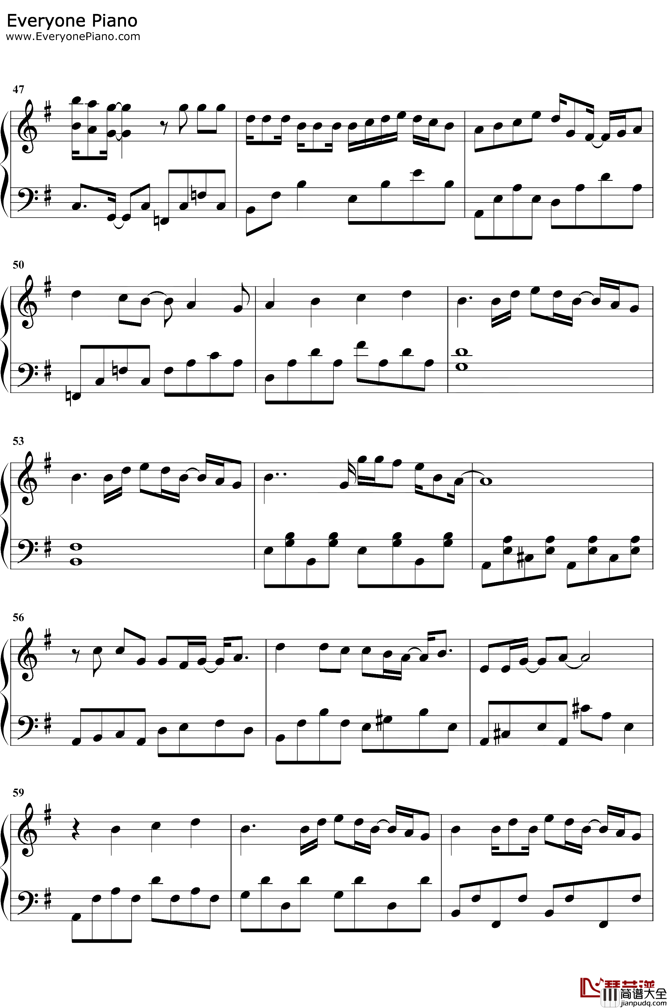 一天钢琴谱_黄宣_想见你插曲