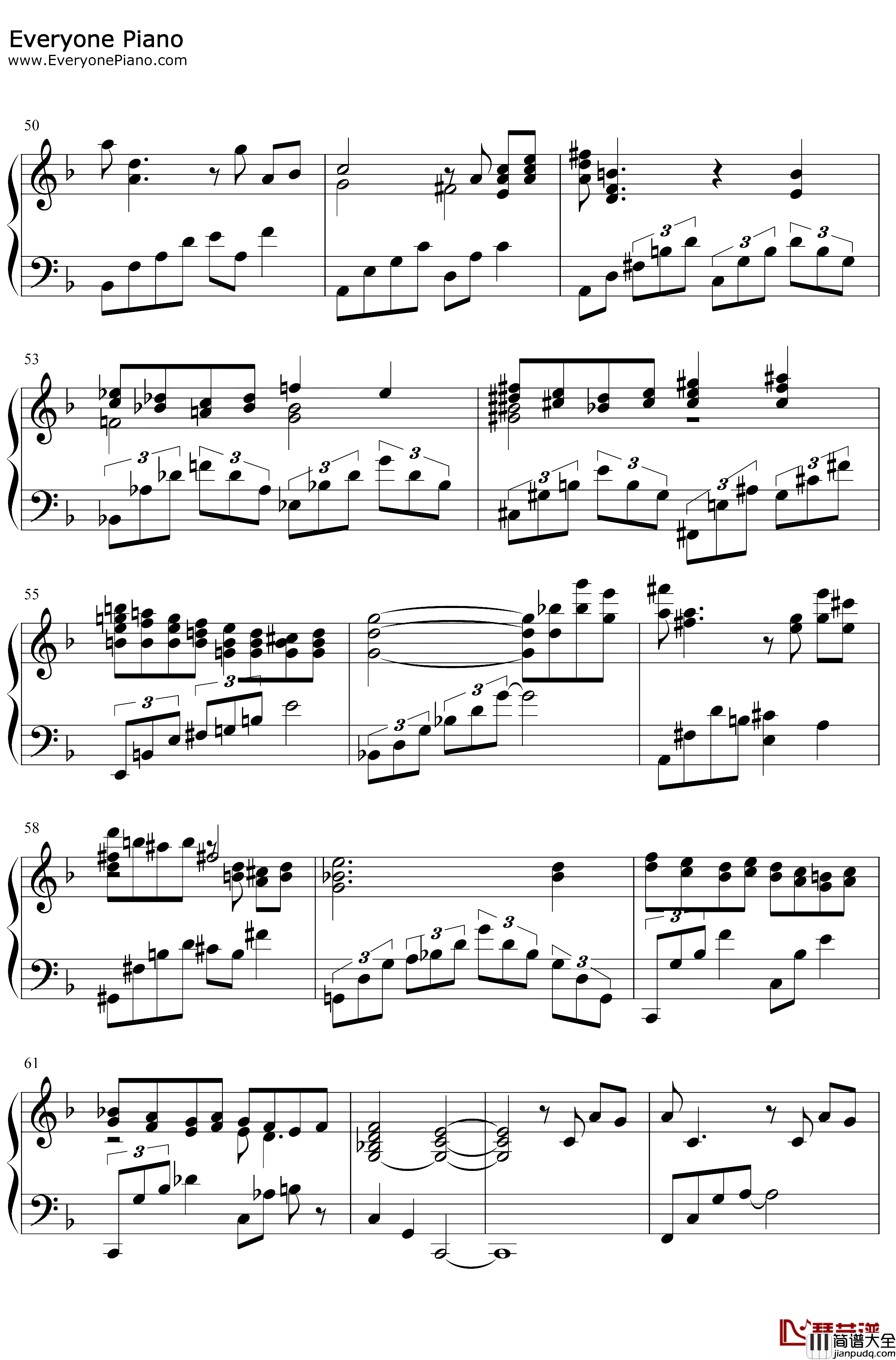 最终幻想VIITifa主题曲钢琴谱_植松伸夫_FF7TifasTheme
