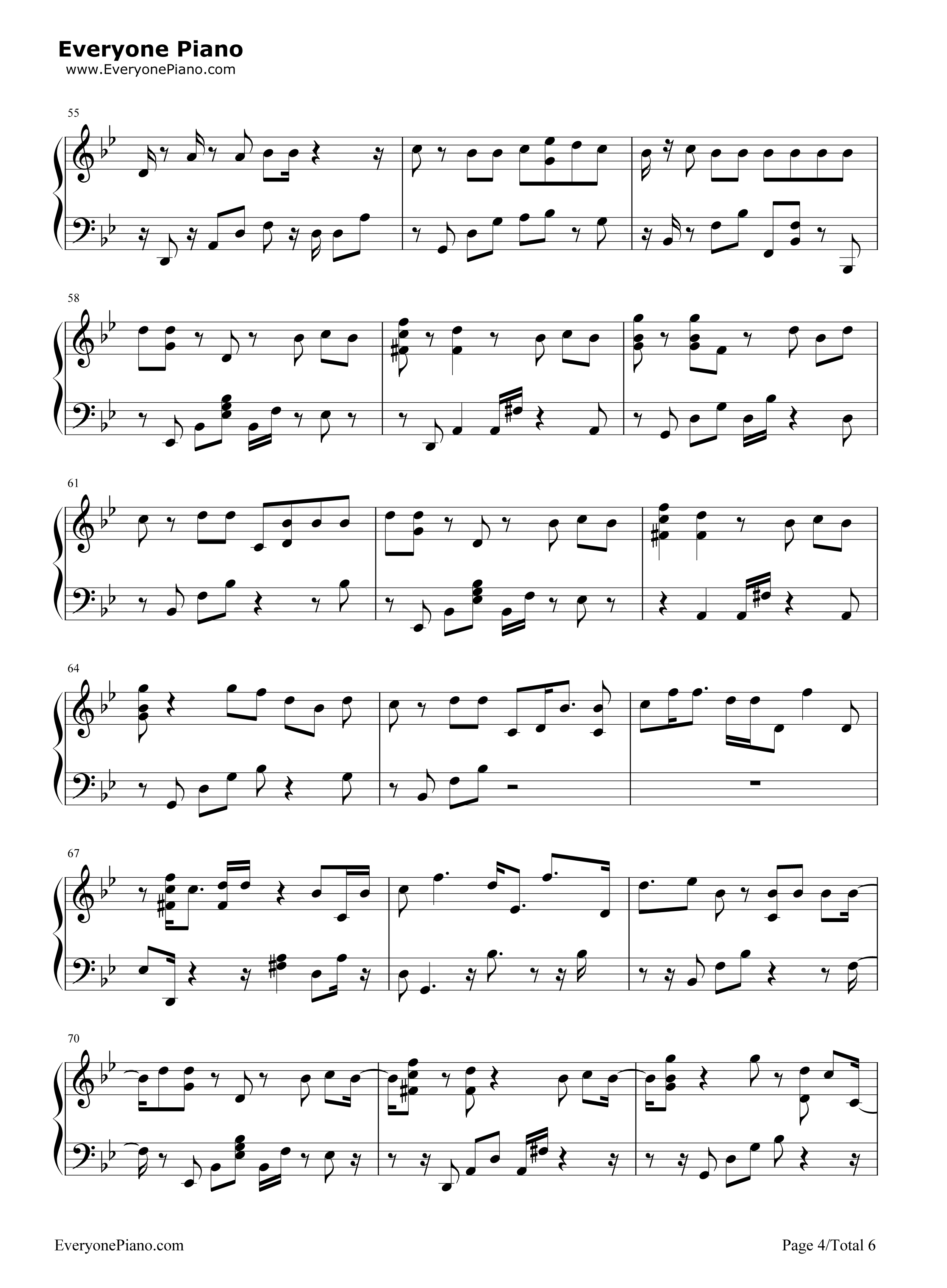 梦回暮夜钢琴谱_EXO