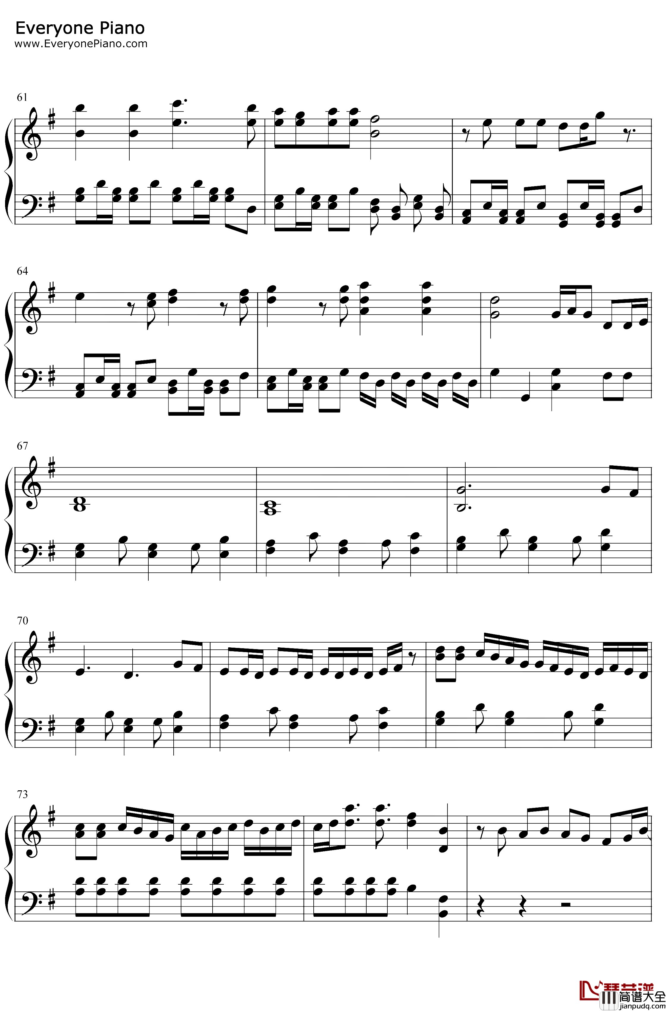 心绘钢琴谱_Roadof_Major_棒球大联盟主题曲