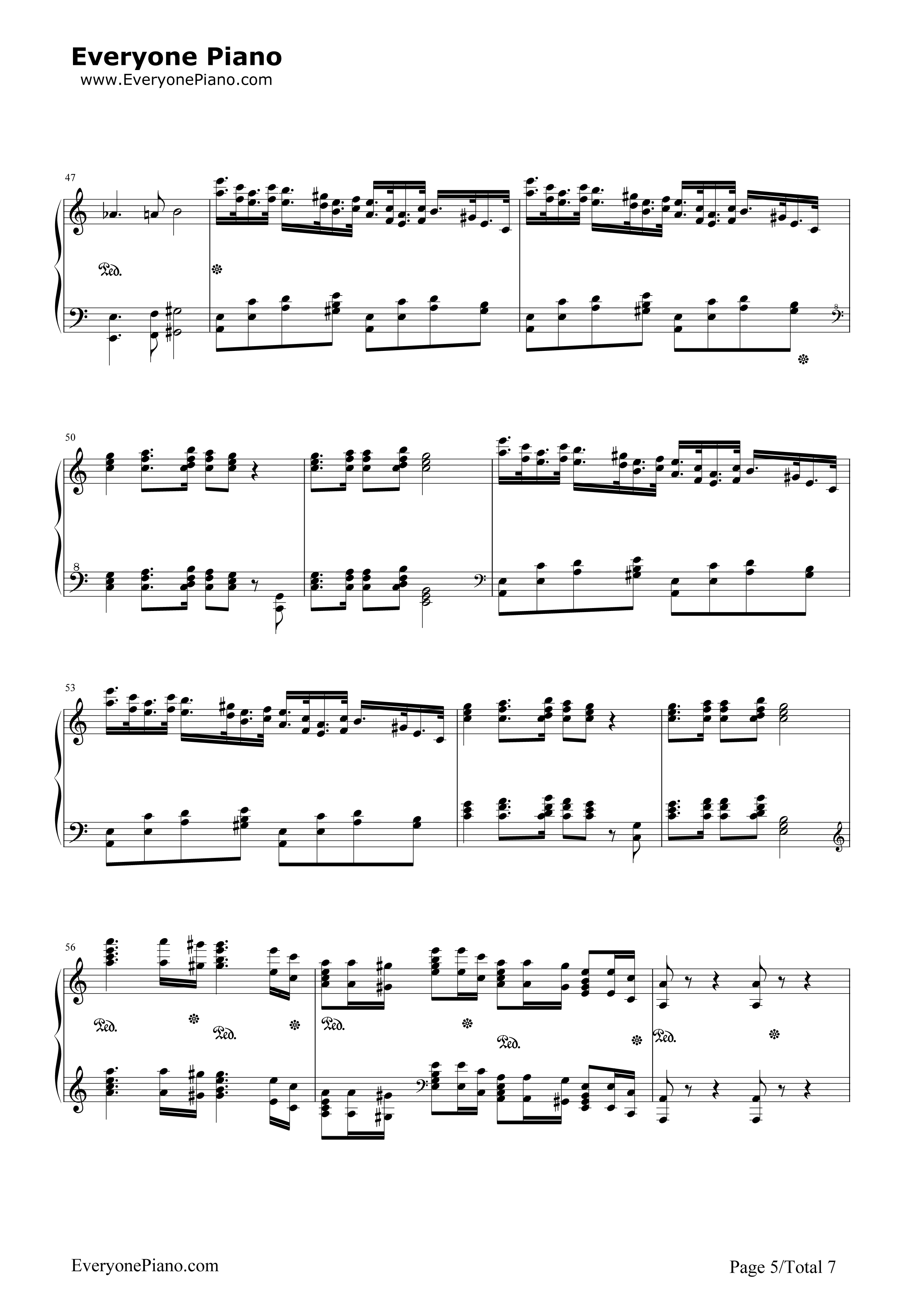 格里格钢琴变奏曲钢琴谱_马克西姆