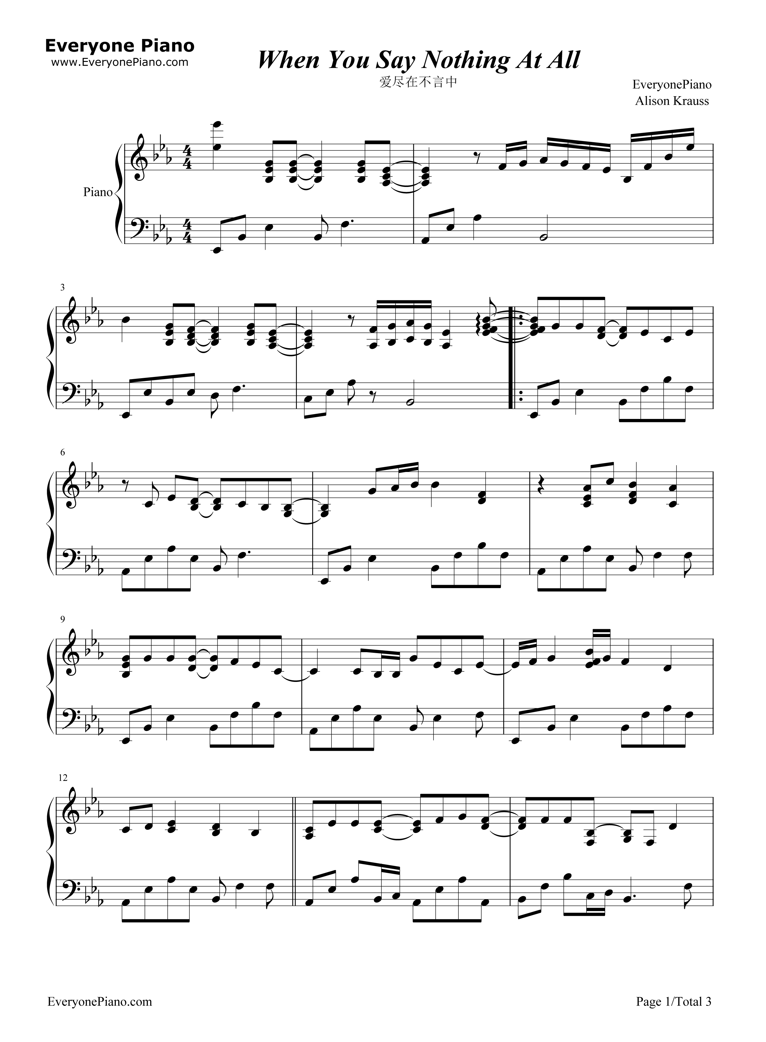 When_You_Say_Nothing_At_All钢琴谱_Alison_Krauss