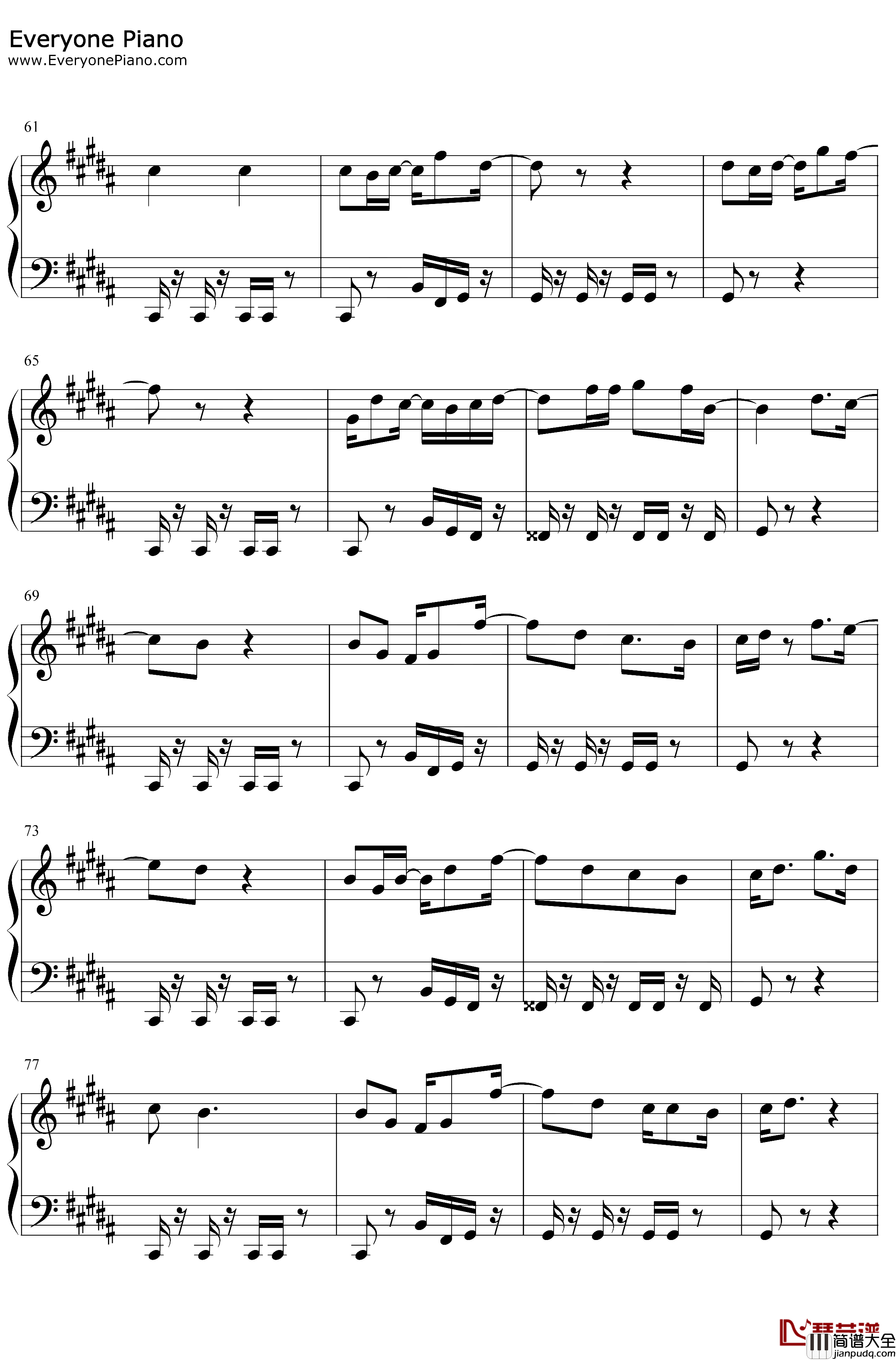 PLACEBO钢琴谱_米津玄師野田洋次郎_米津玄师与野田洋次郎的神仙合作