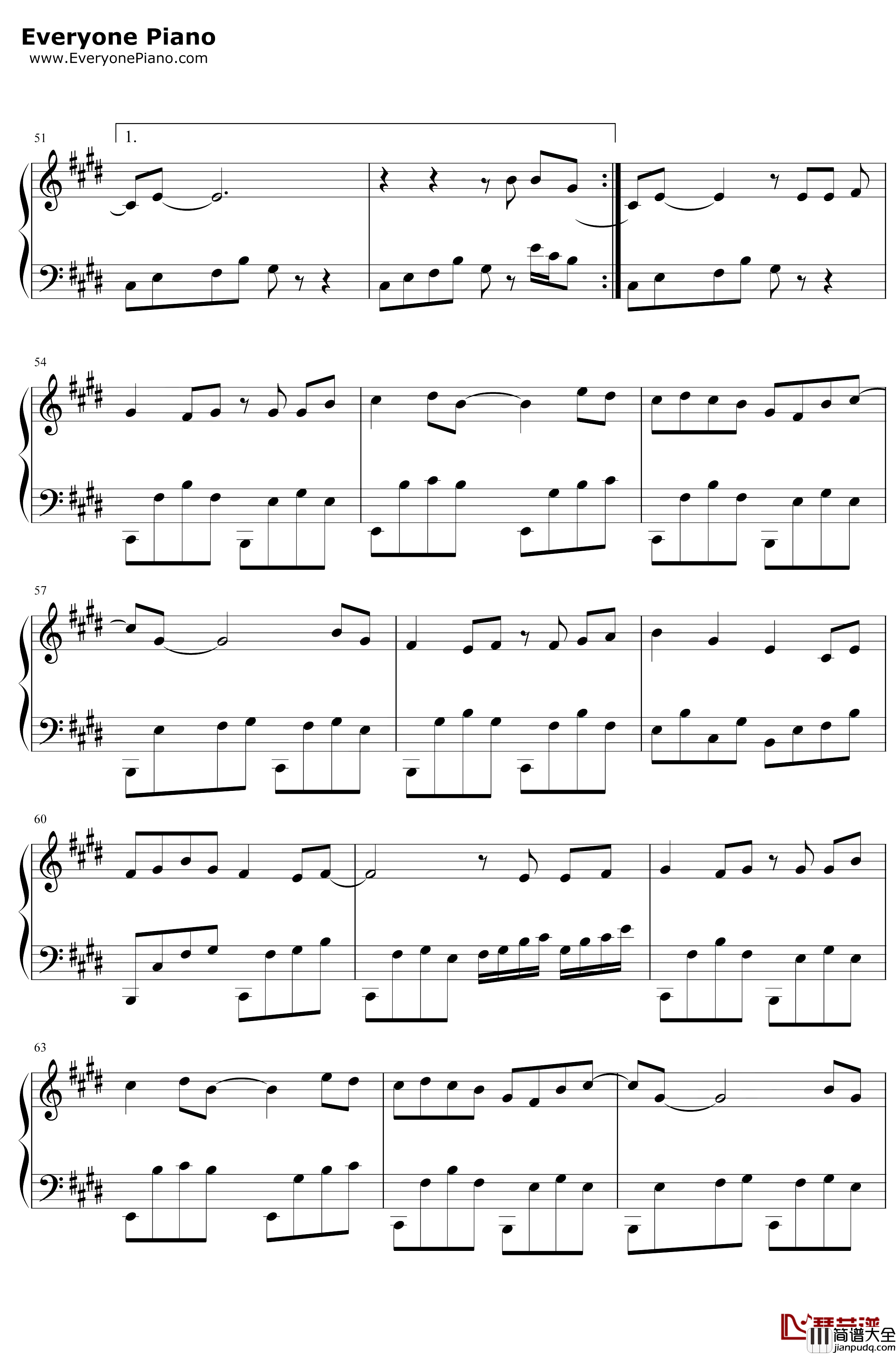 水墨江南钢琴谱_少司命_古风歌曲
