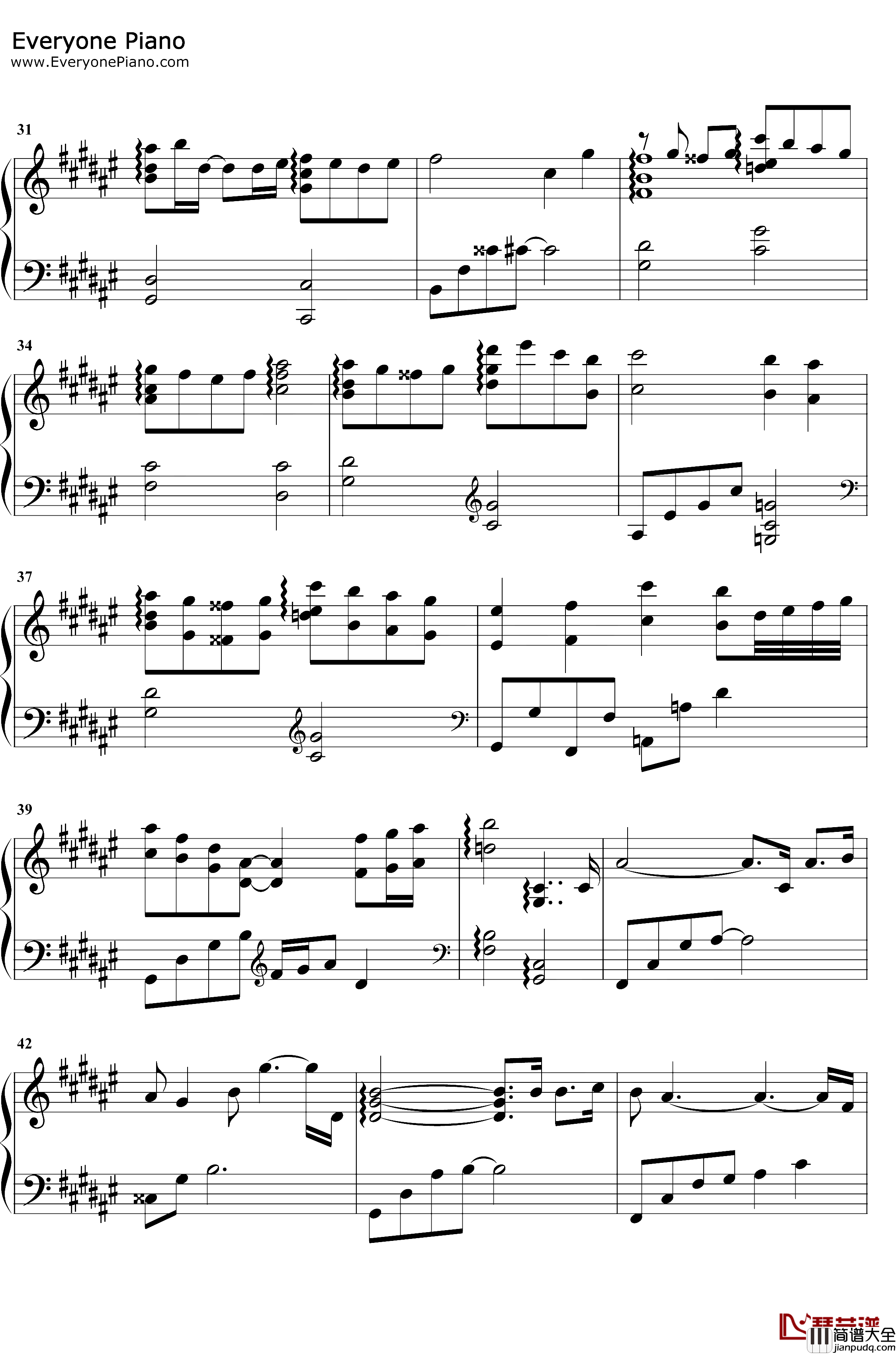 愿得一心人钢琴谱_周深_鹤唳华亭主题曲